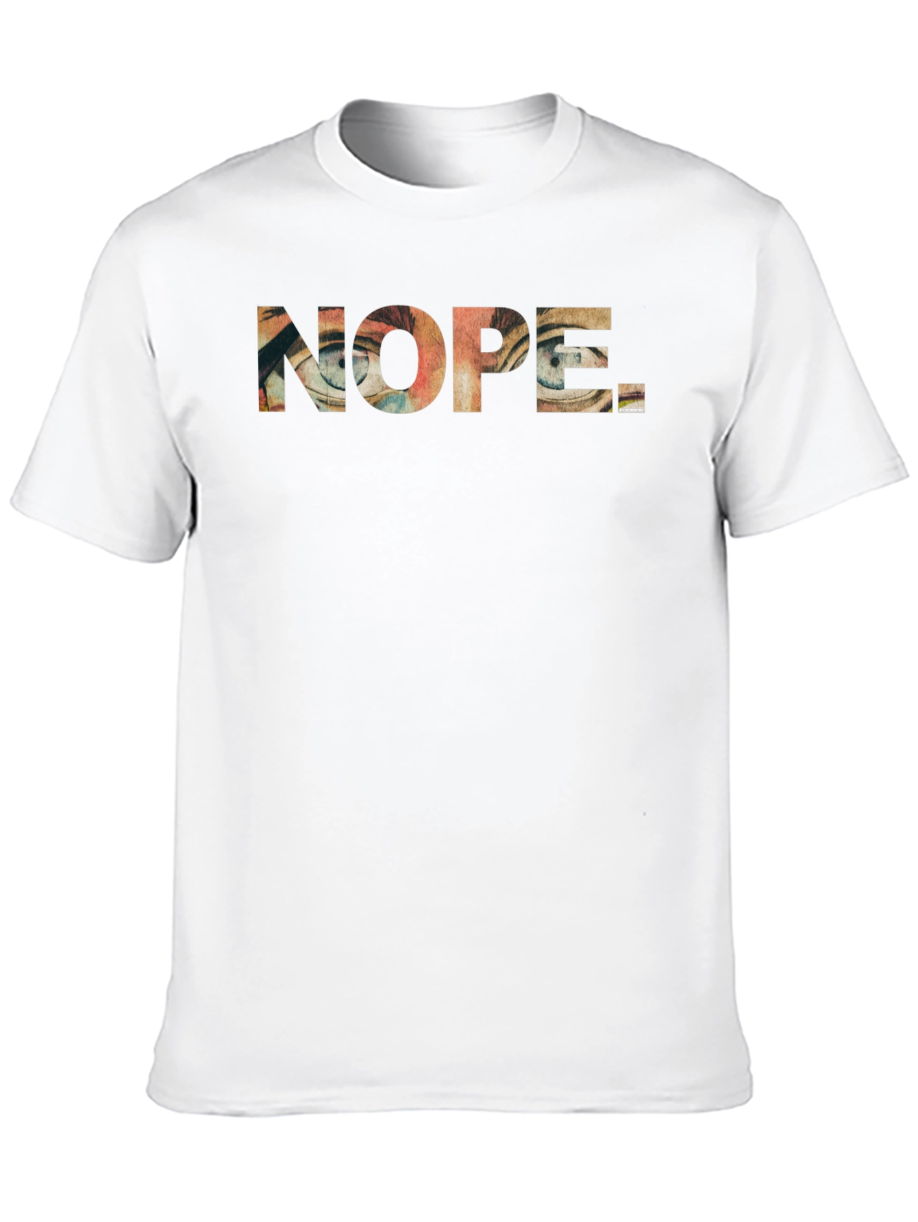 Nope Graphic Print Mens Black T-Shirt