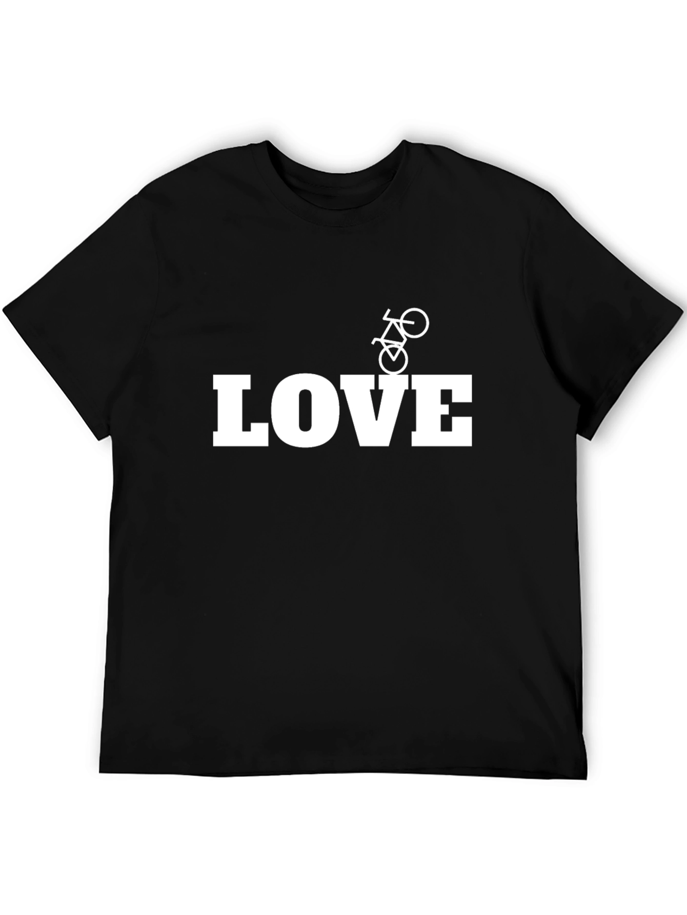 Love Biking Graphic Tee - Cool Black T-Shirt