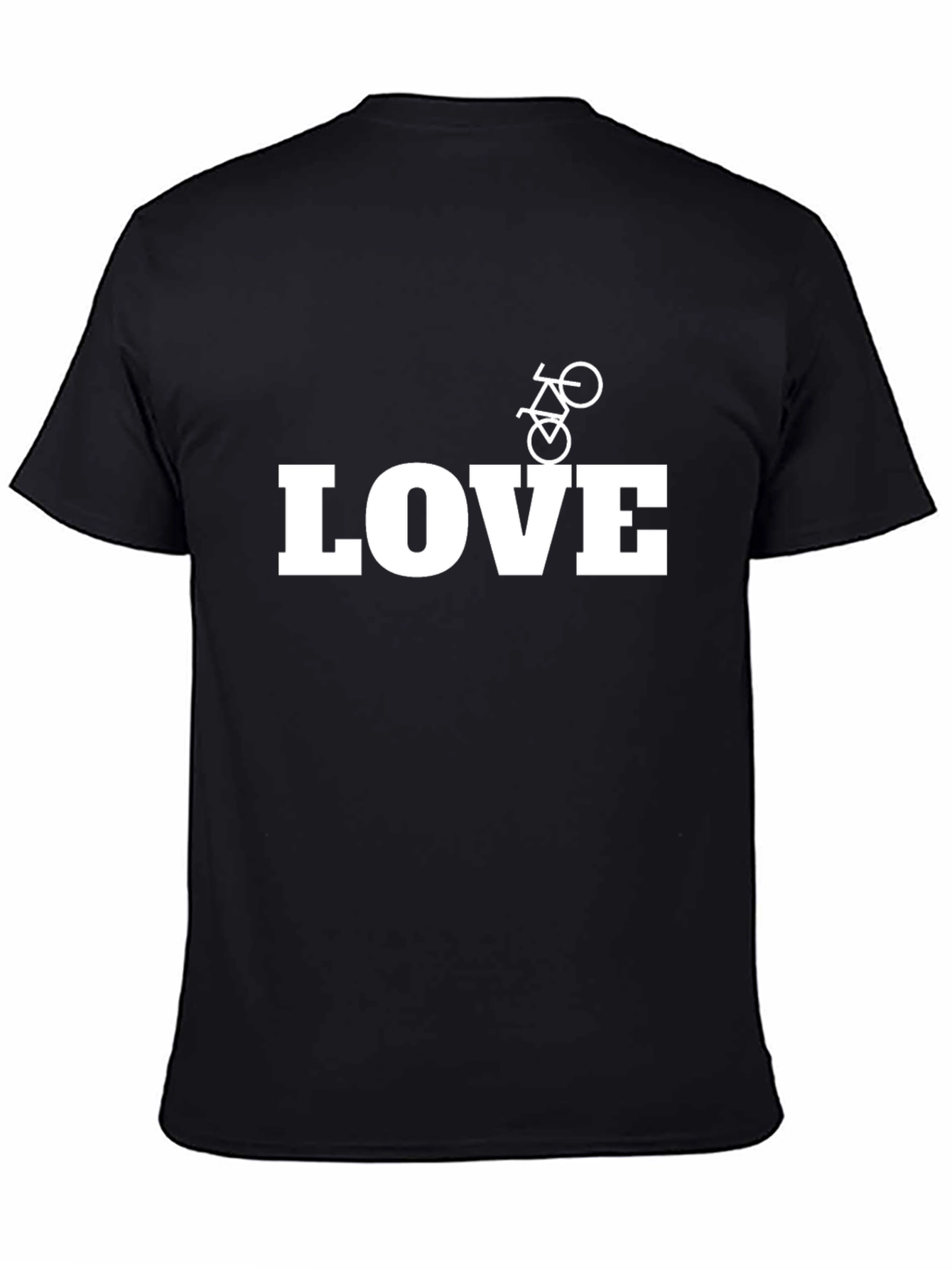 Love Biking Graphic Tee - Cool Black T-Shirt