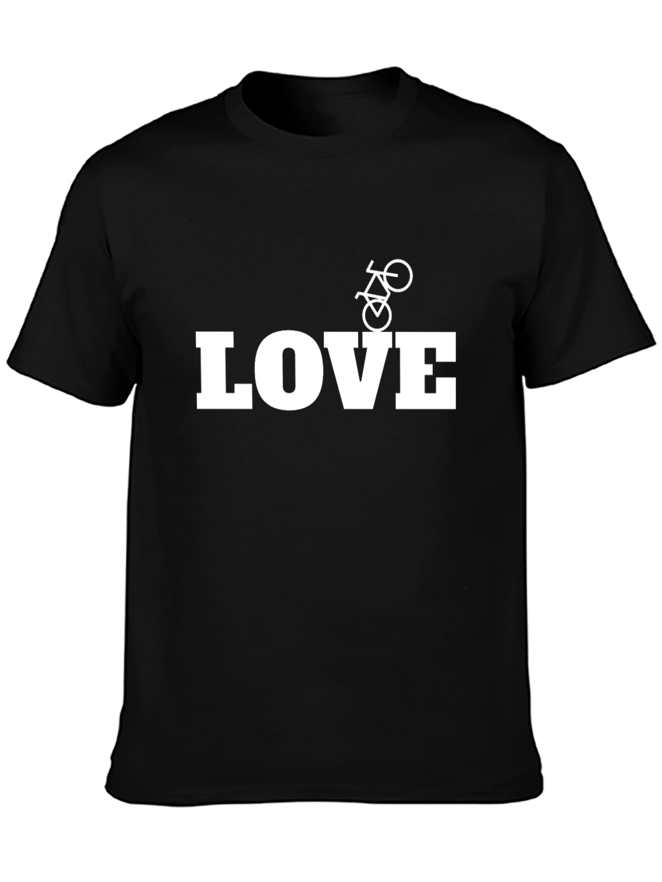 Love Biking Graphic Tee - Cool Black T-Shirt