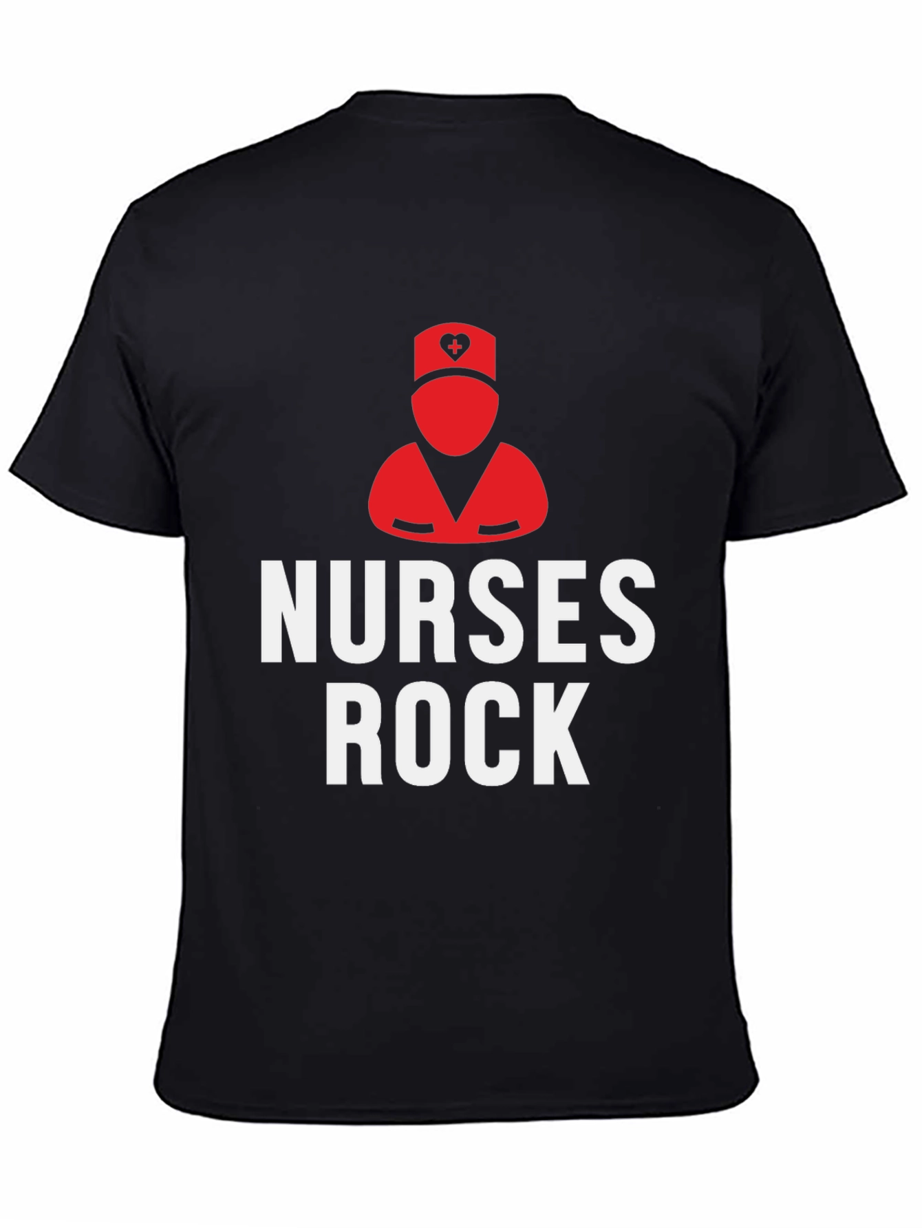 Nurses Rock Graphic T-Shirt - Black