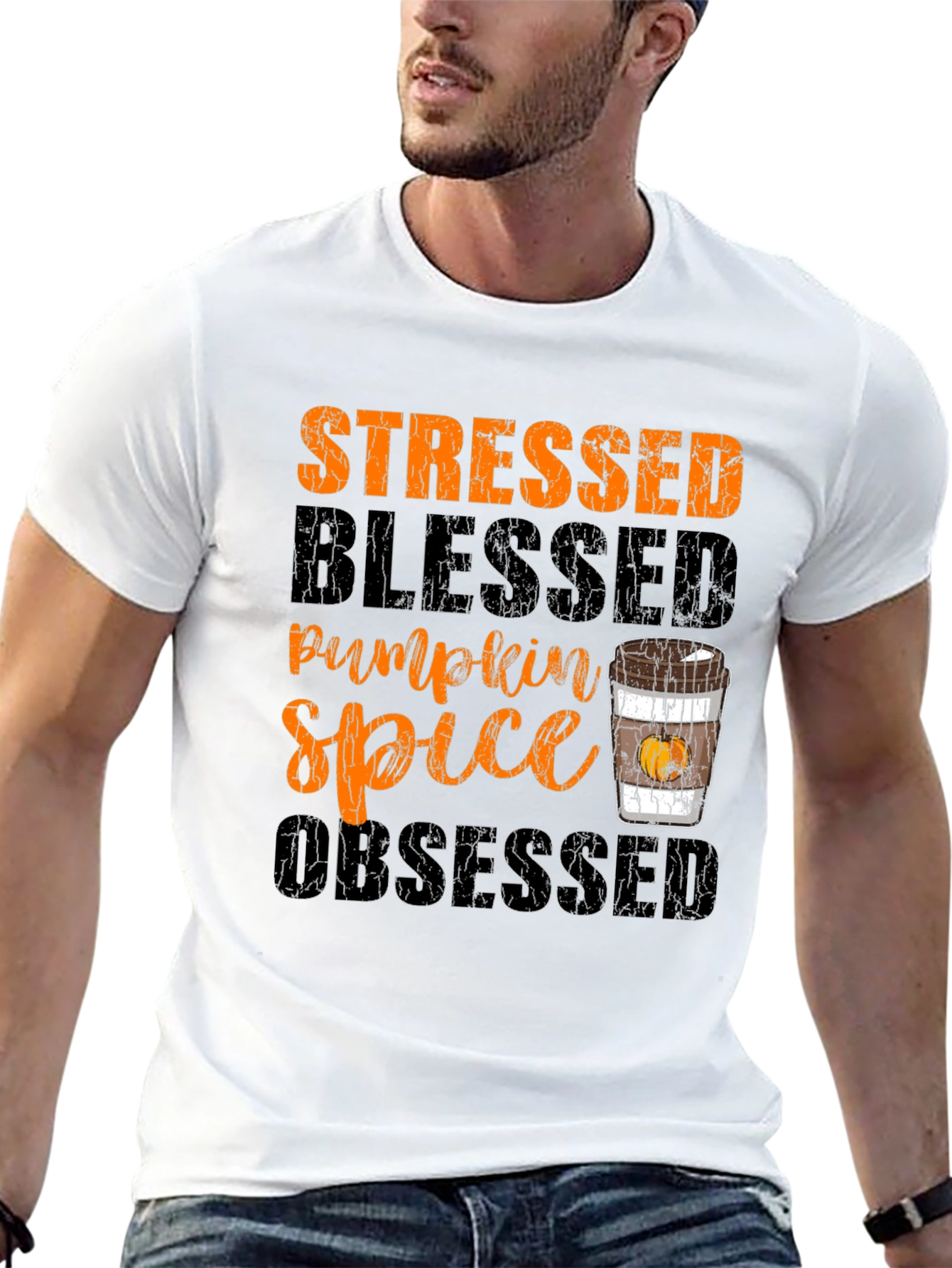 Stressed Blessed Pumpkin Spice Obsessed T-Shirt