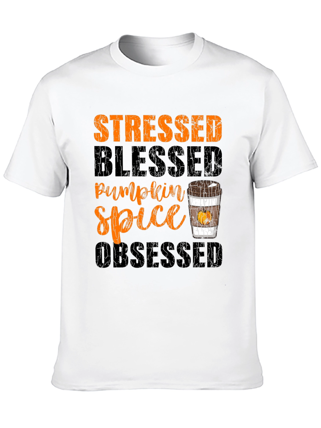 Stressed Blessed Pumpkin Spice Obsessed T-Shirt