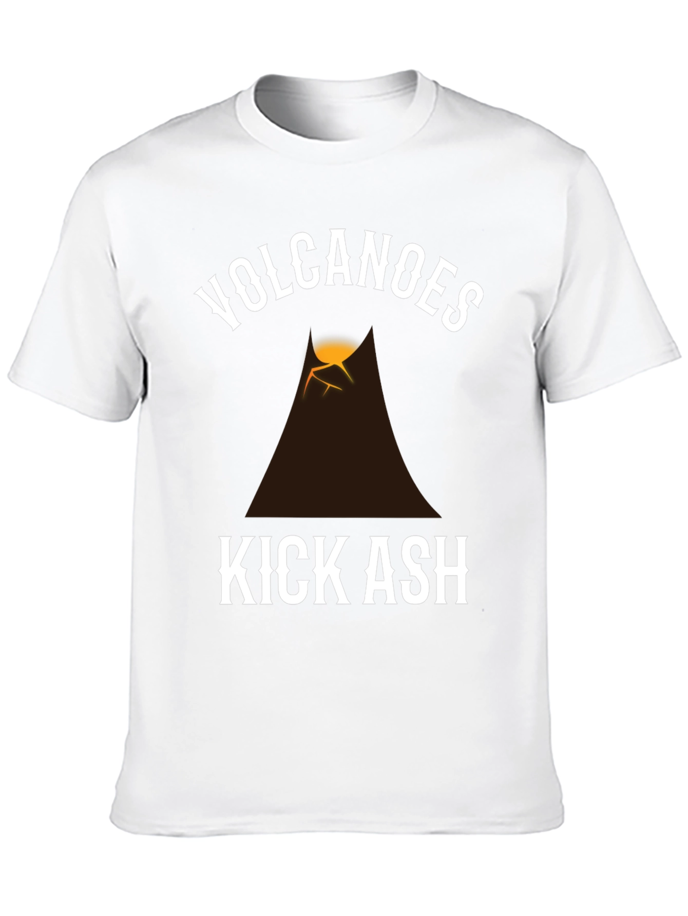 Volcanoes Kick Ash Graphic T-Shirt - Black