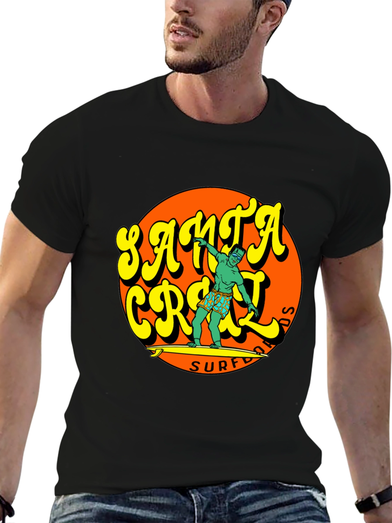 Santa Cruz Surf T-Shirt - Retro Style