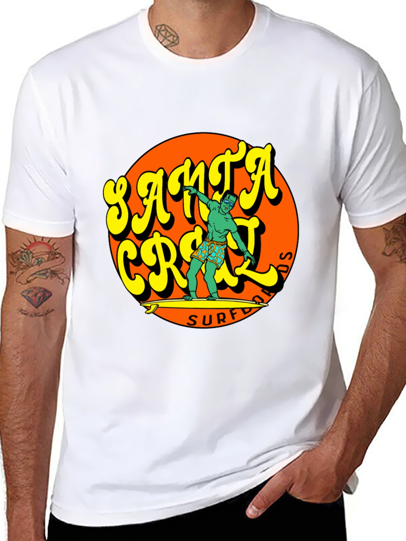 Santa Cruz Surf T-Shirt - Retro Style