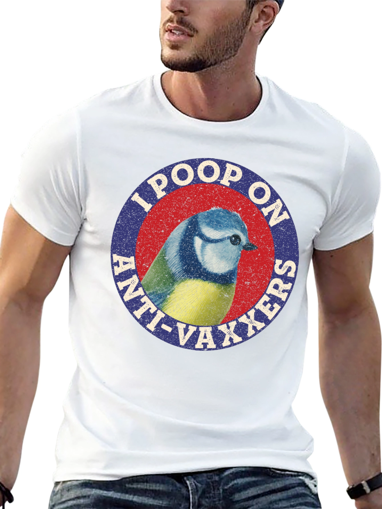 I Poop On Anti-Vaxxers Bird Graphic Tee