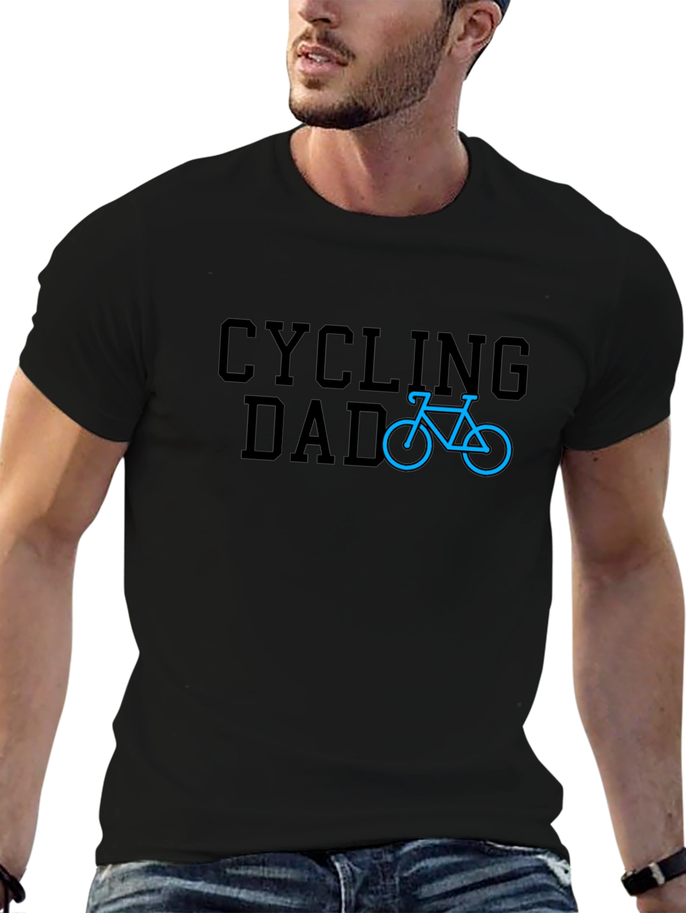 Cycling Dad Graphic T-Shirt - Black