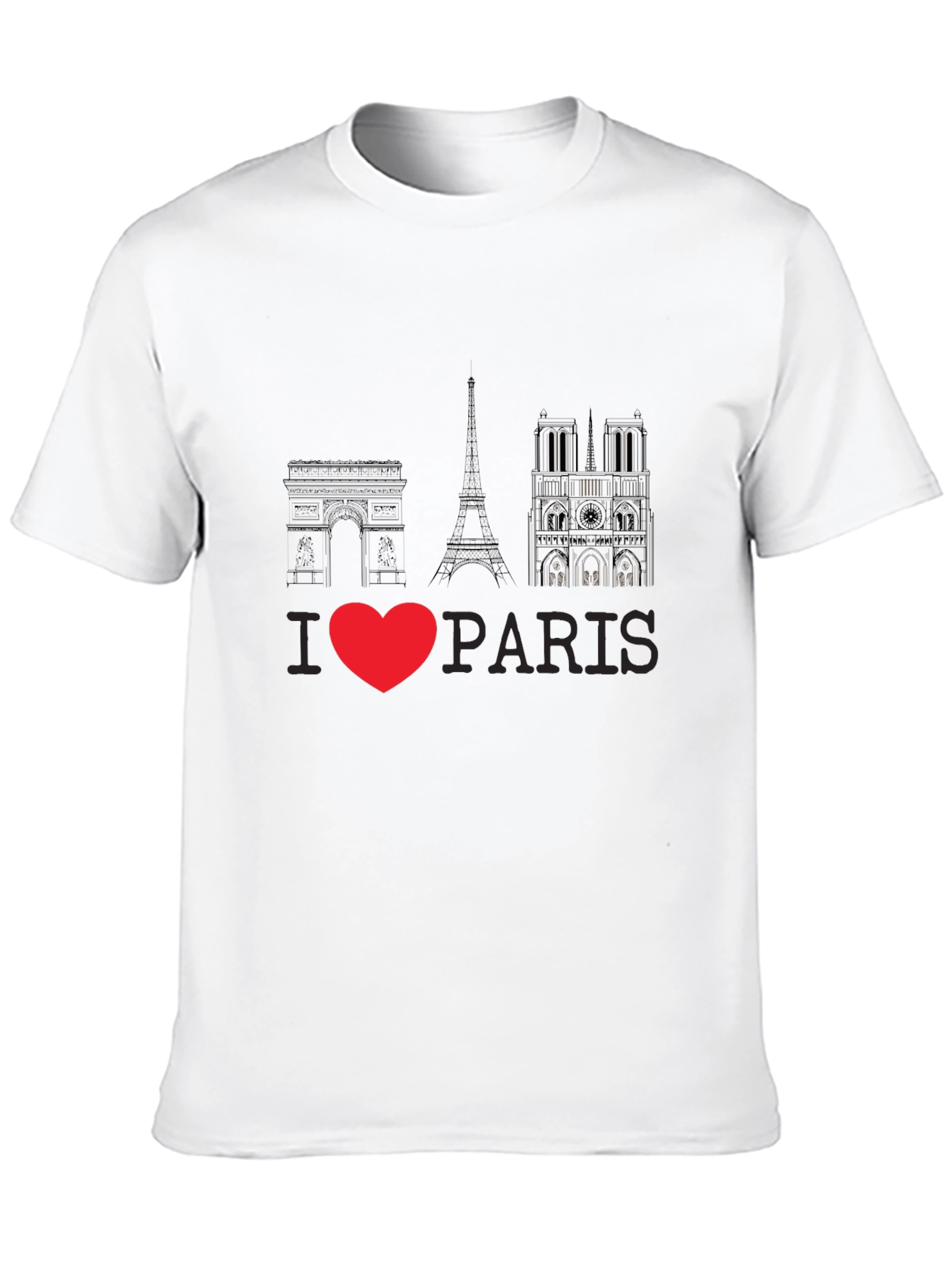 I Love Paris Black Graphic Tee