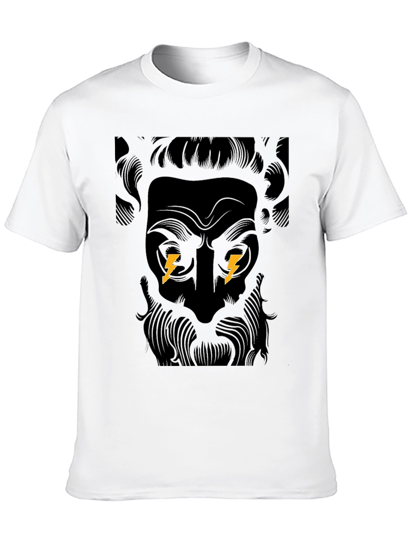Zeus Bolt Black Graphic Tee - Powerful Design