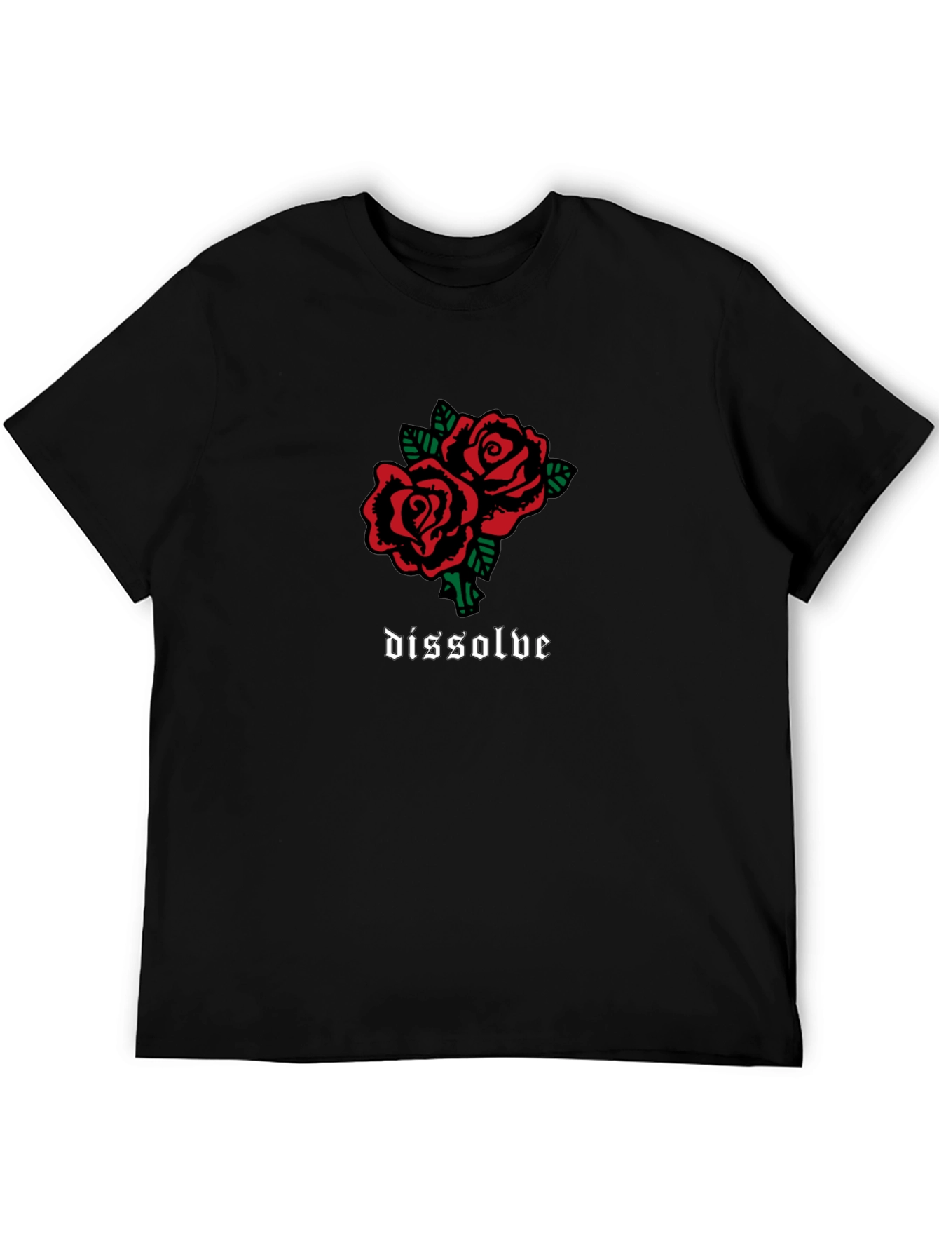 Dissolve Rose Graphic Black T-Shirt