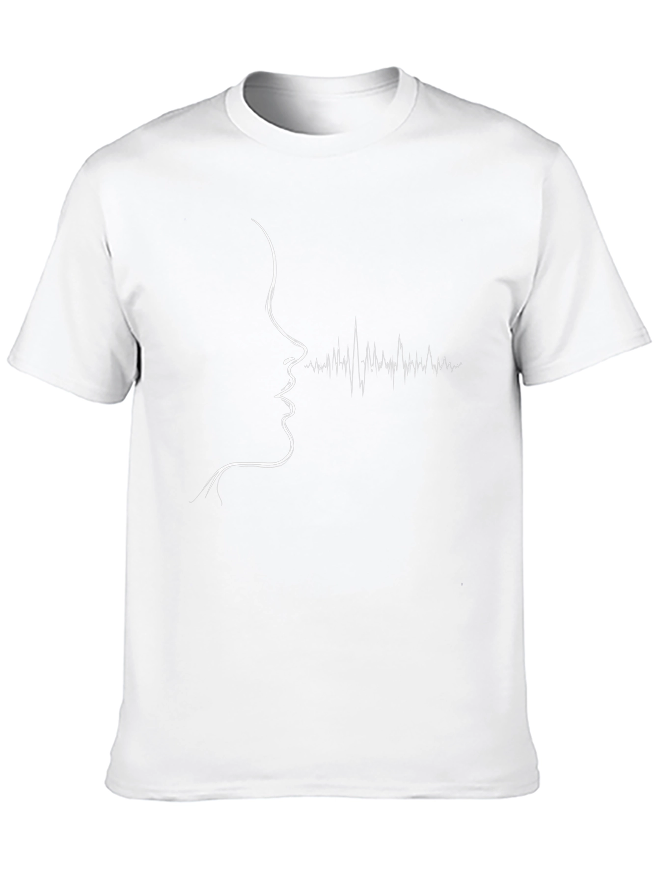 Minimalist Voice Wave T-Shirt - Black