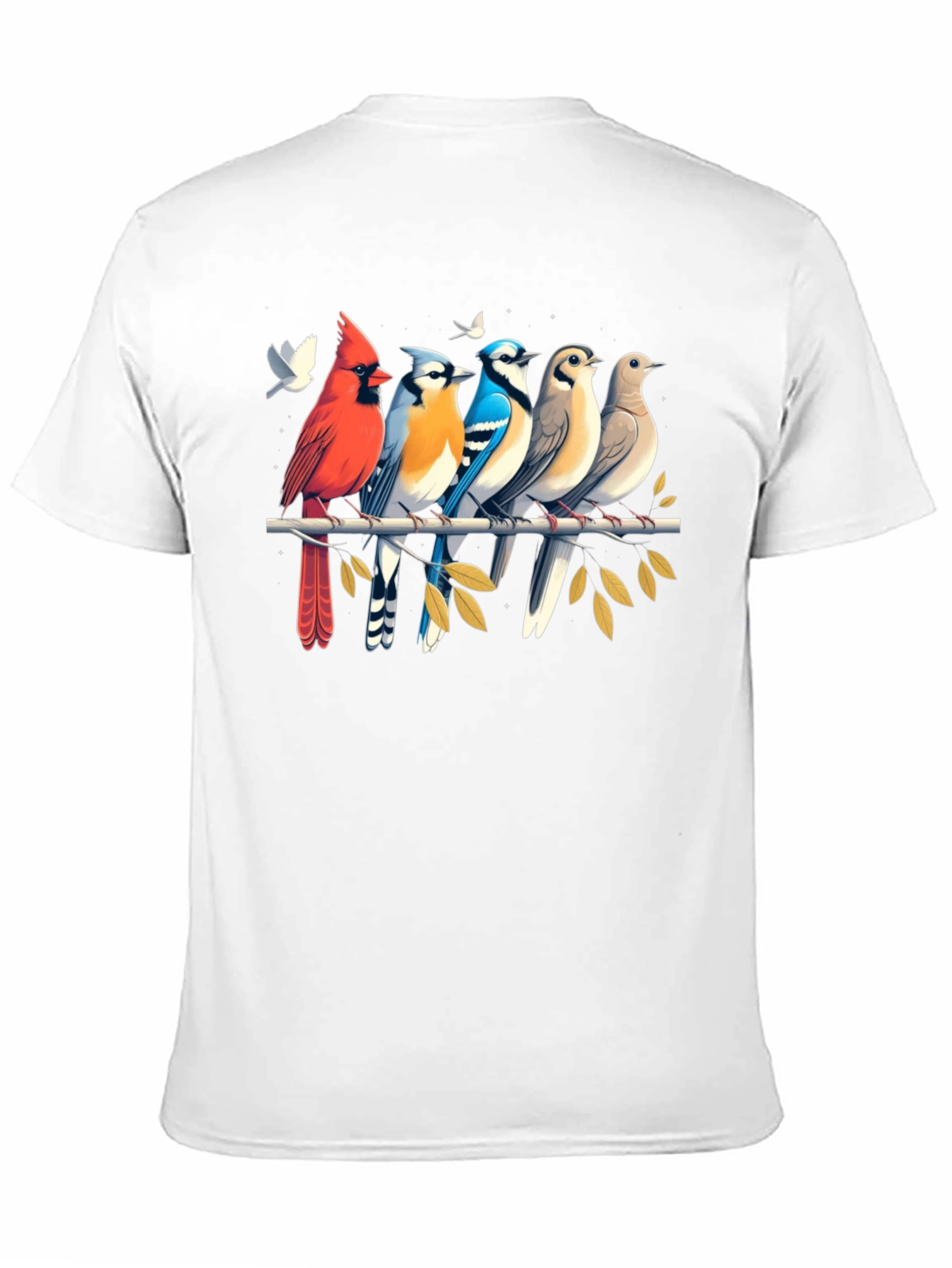 Birds on Branch Graphic Tee - Black
