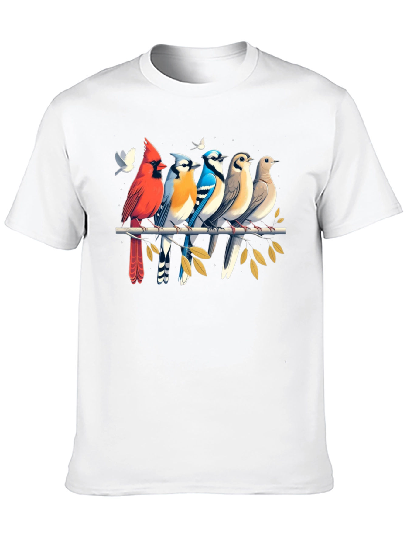 Birds on Branch Graphic Tee - Black