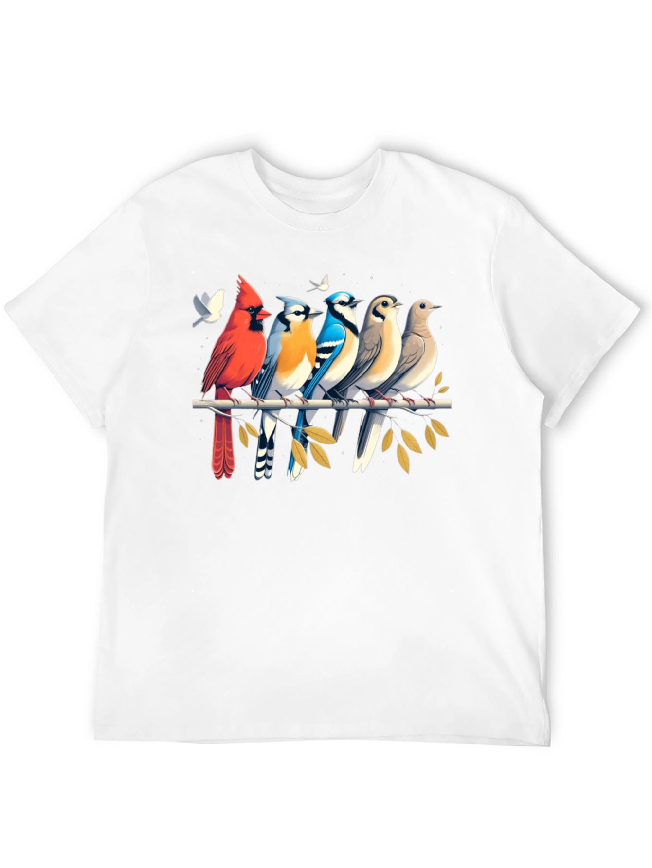 Birds on Branch Graphic Tee - Black