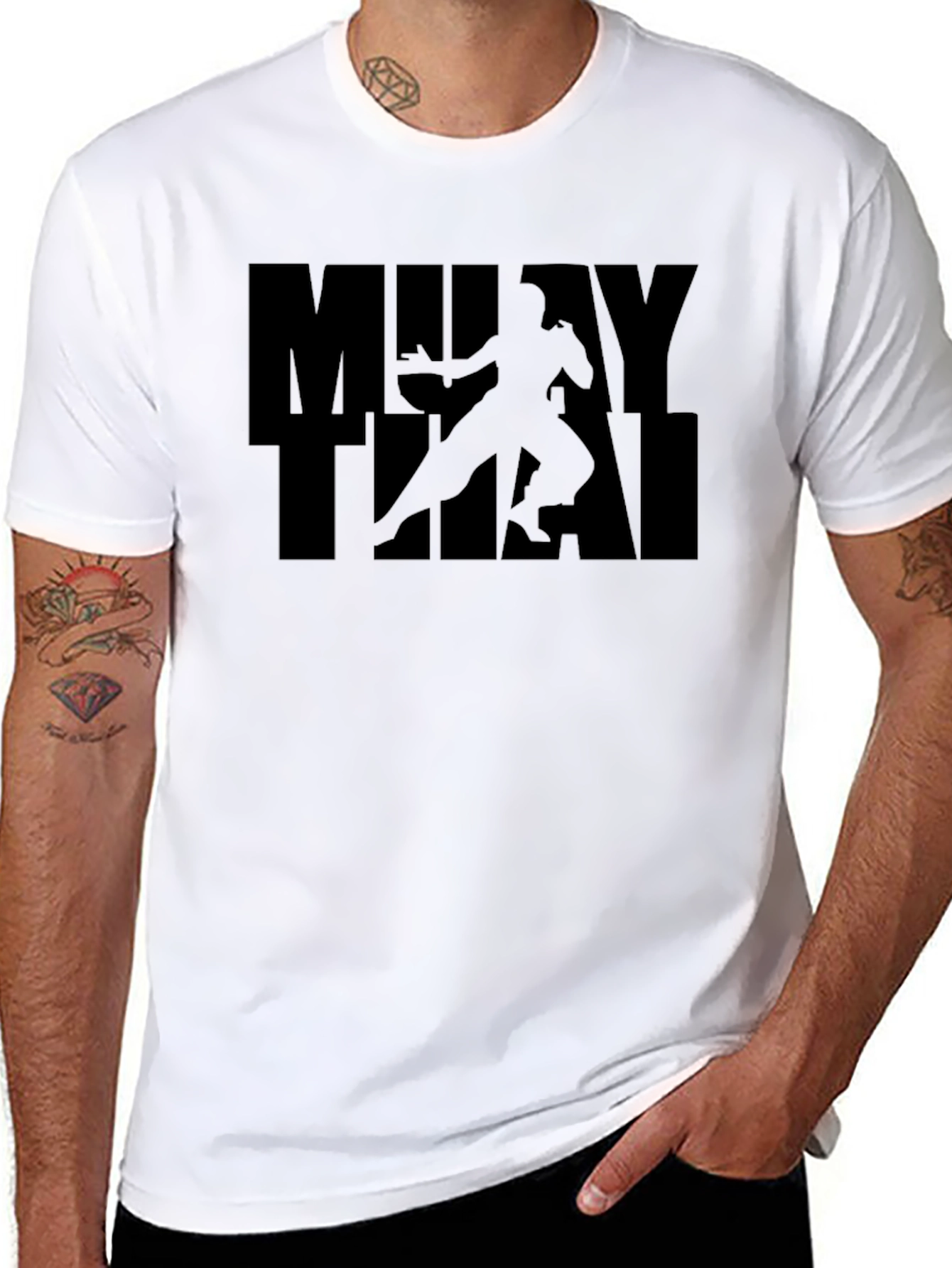 Muay Thai Graphic Tee - Black Martial Arts Shirt