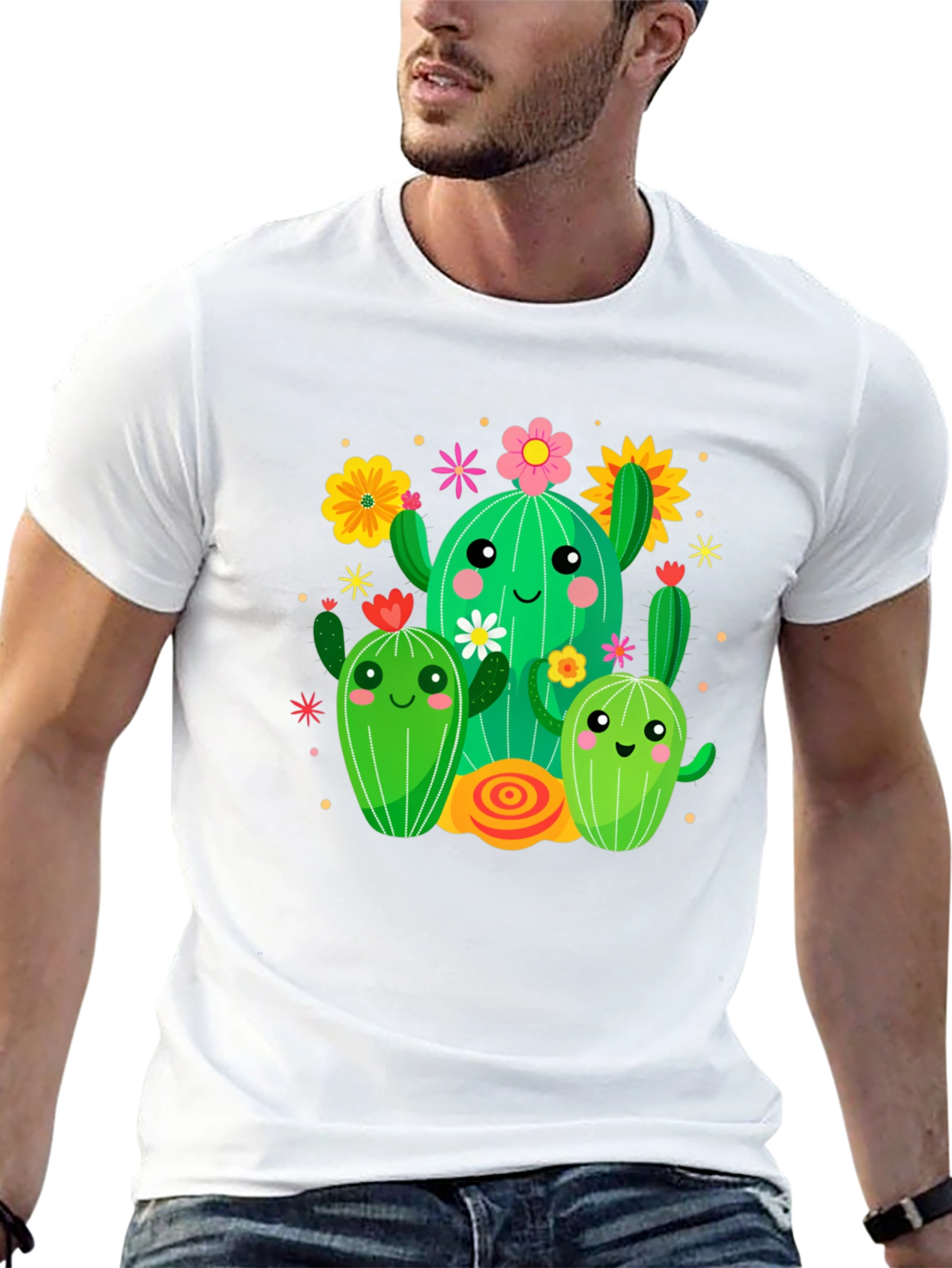 Cute Cactus Crew Graphic Tee - Fun & Stylish