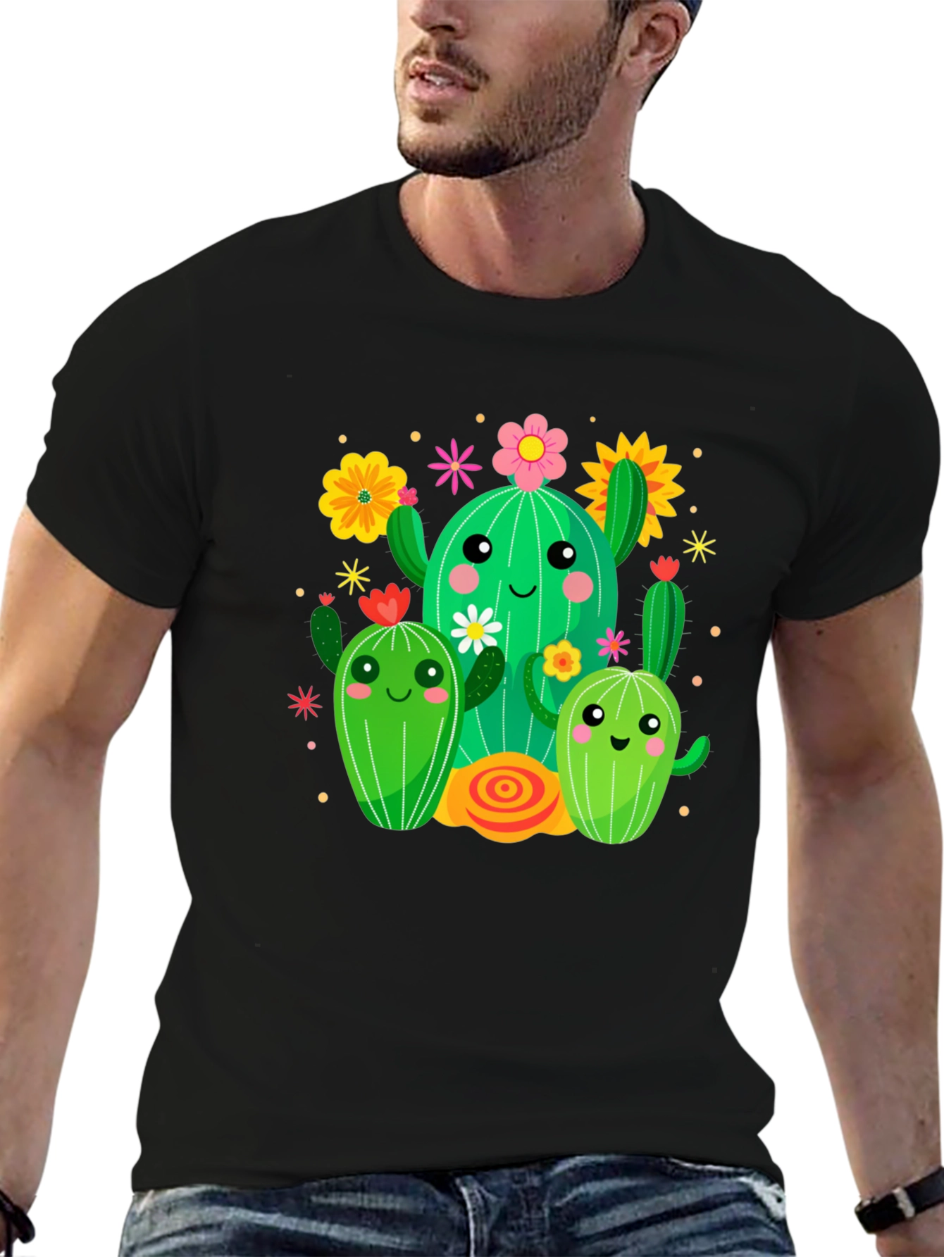 Cute Cactus Crew Graphic Tee - Fun & Stylish