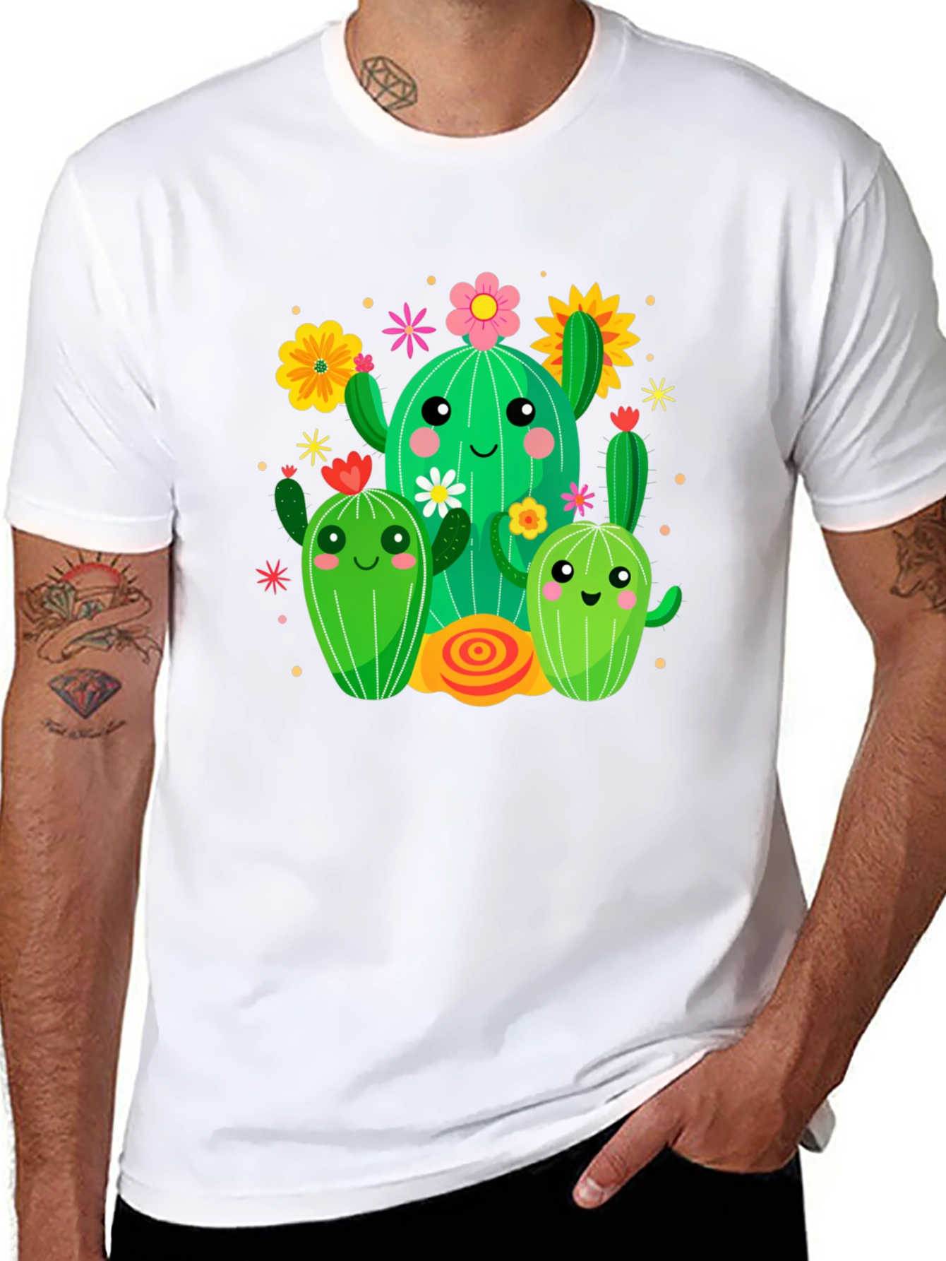 Cute Cactus Crew Graphic Tee - Fun & Stylish