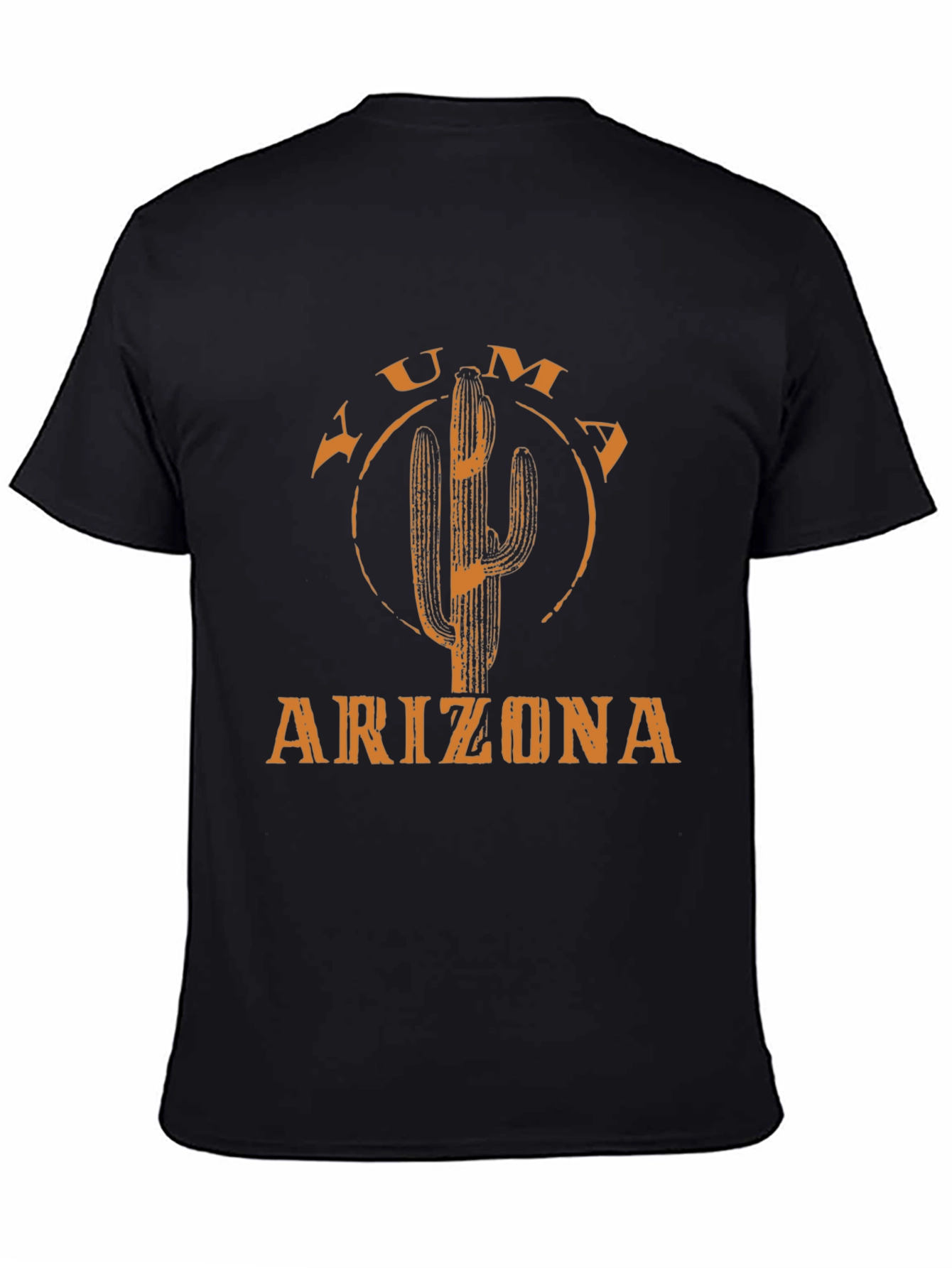 Yuma Arizona Cactus Graphic Tee - Black Cotton T-Shirt