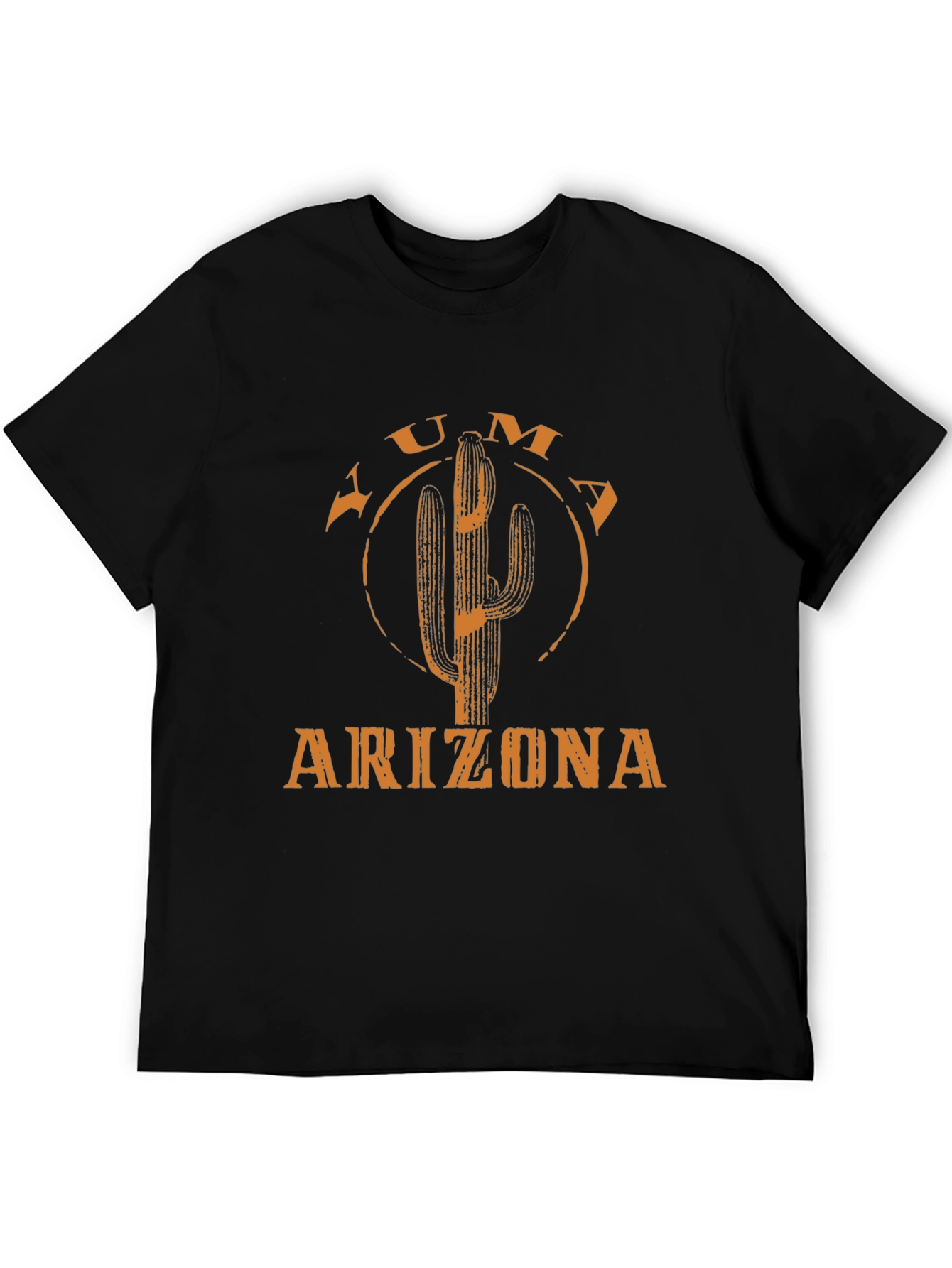 Yuma Arizona Cactus Graphic Tee - Black Cotton T-Shirt