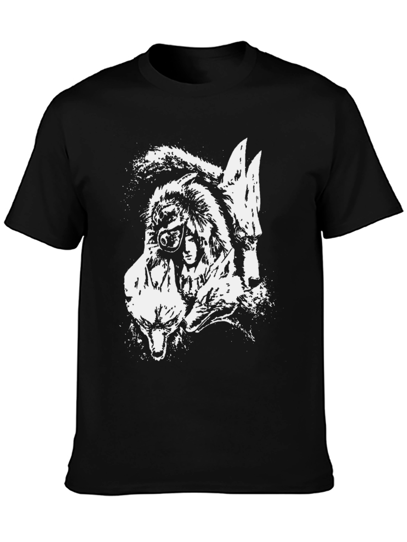 Wolfpack Graphic Print Black T-Shirt