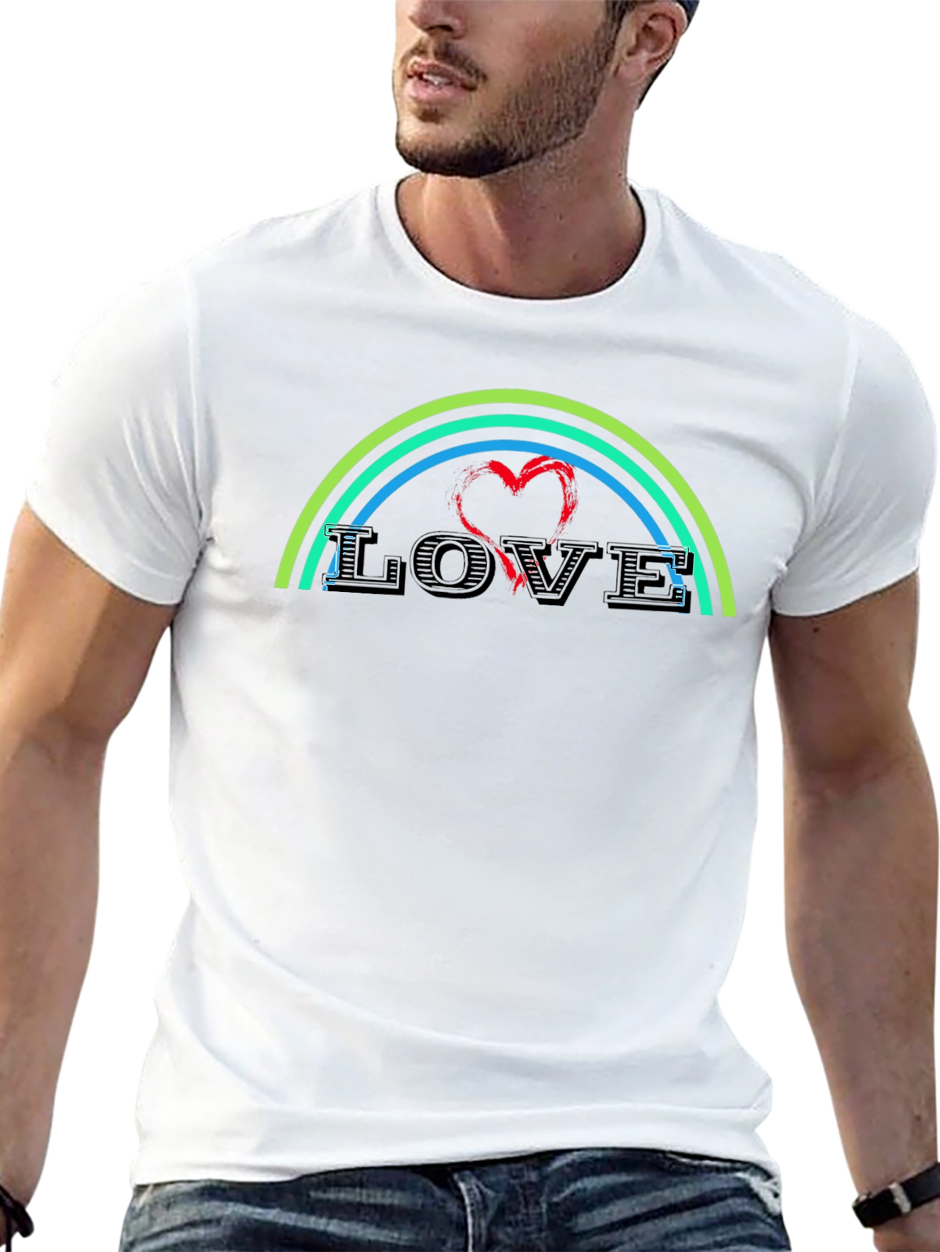 Love Rainbow Graphic T-Shirt