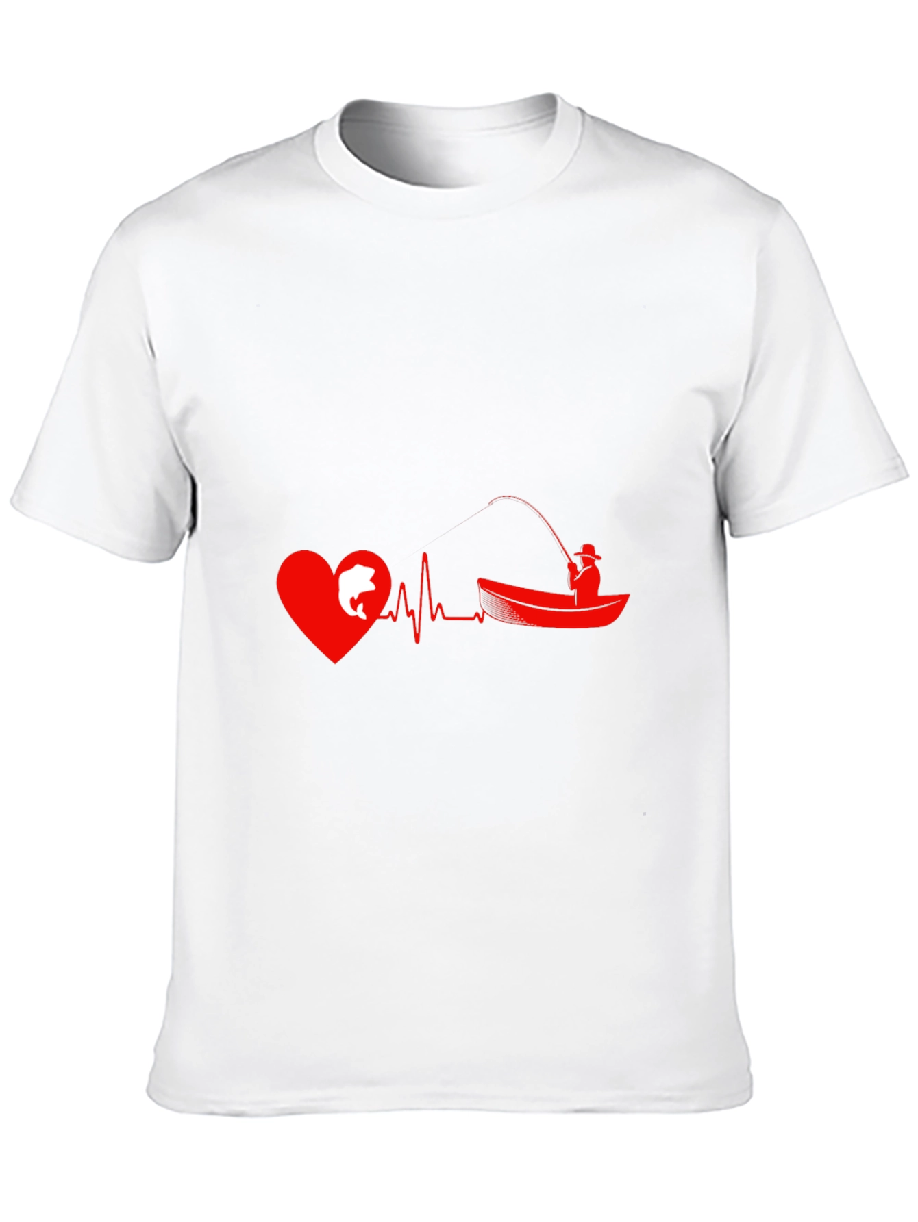 Fishing Heartbeat Graphic T-Shirt - Anglers Passion