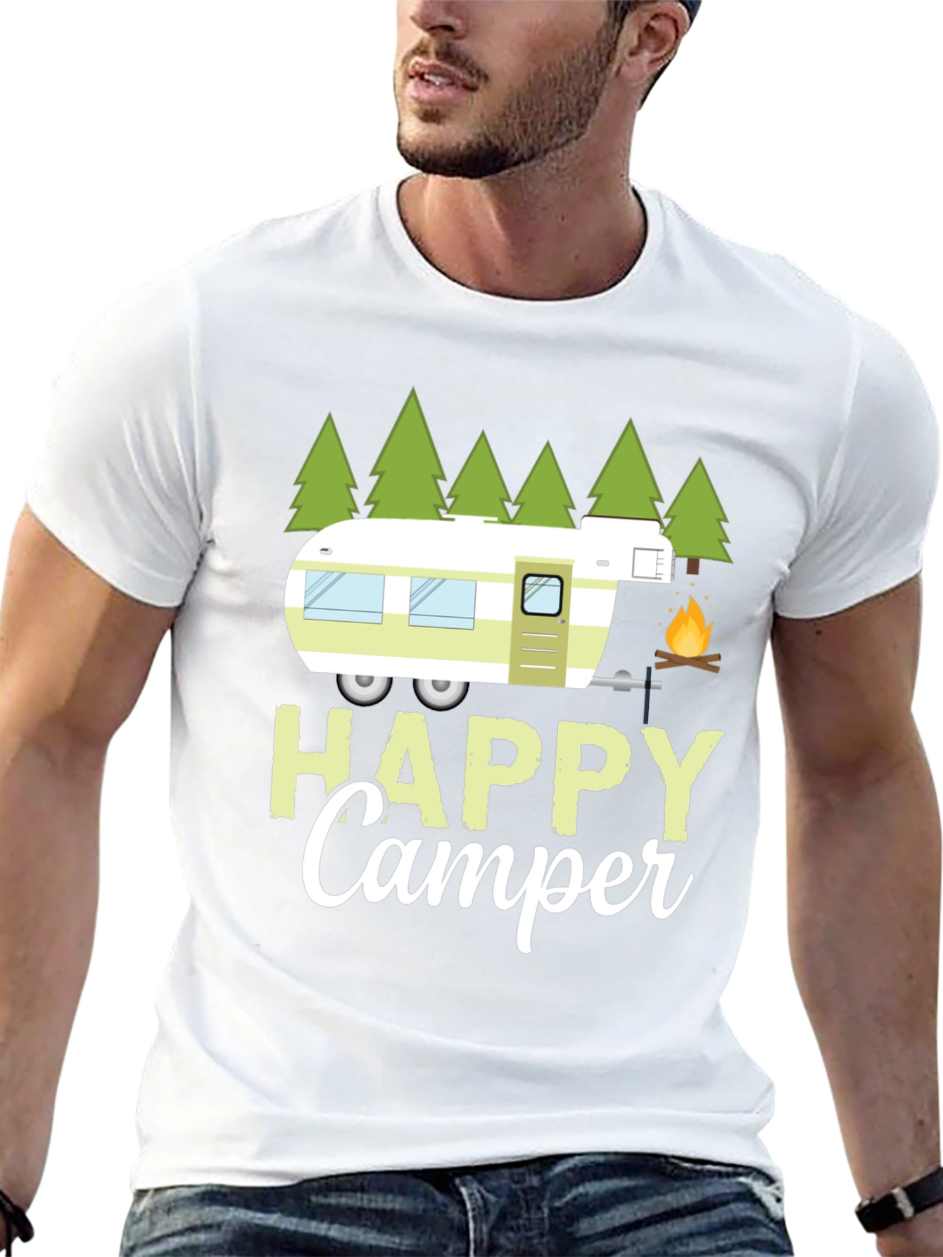 Happy Camper T-Shirt - Camping Adventure Tee