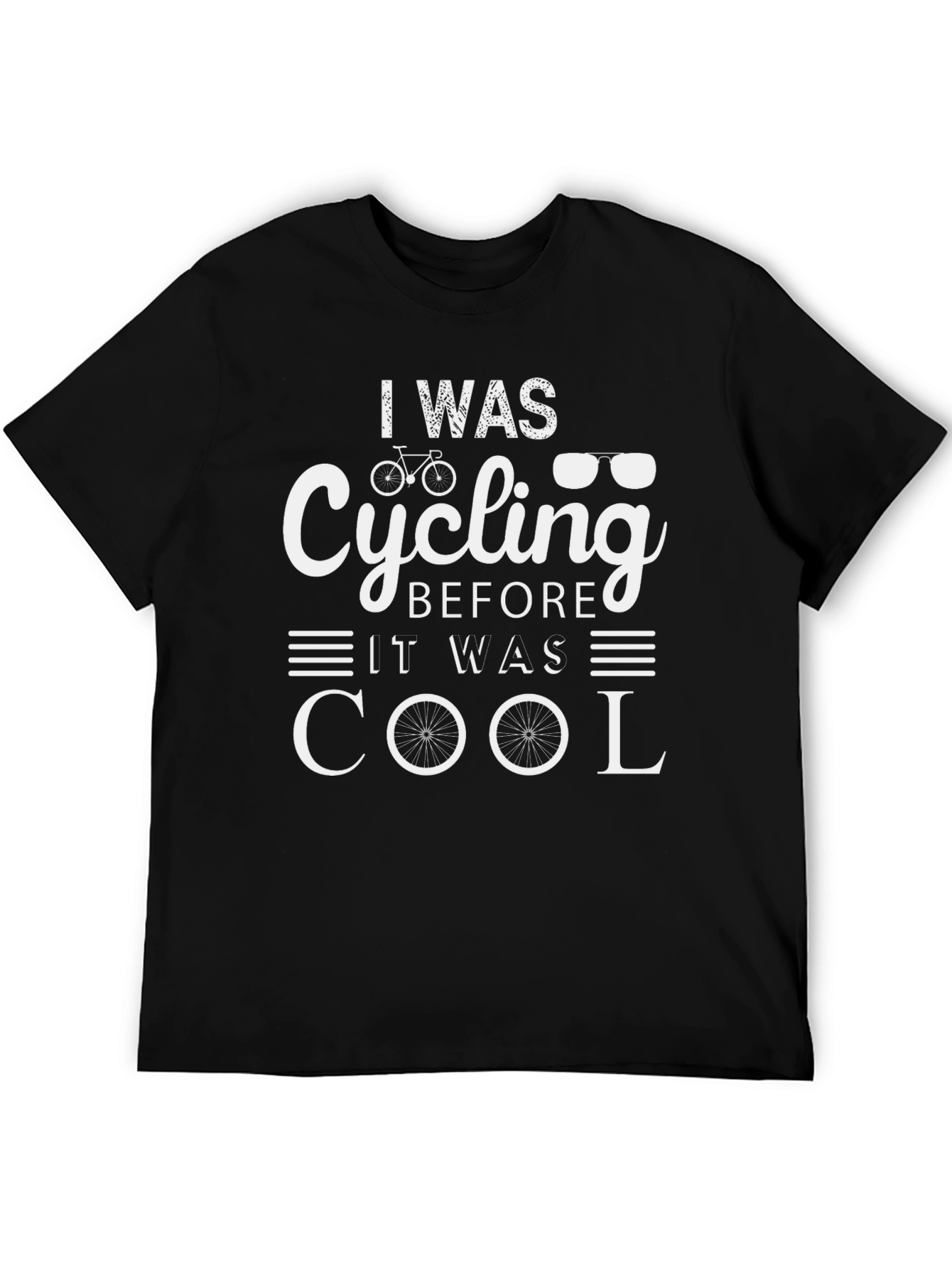 Cycling Before Cool Black T-Shirt
