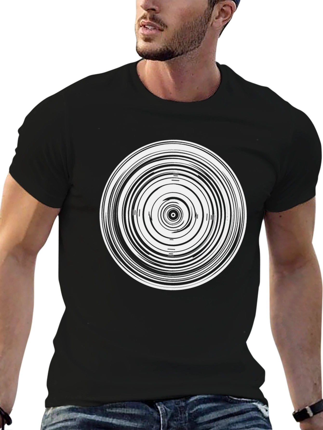 Abstract Circle Graphic T-Shirt