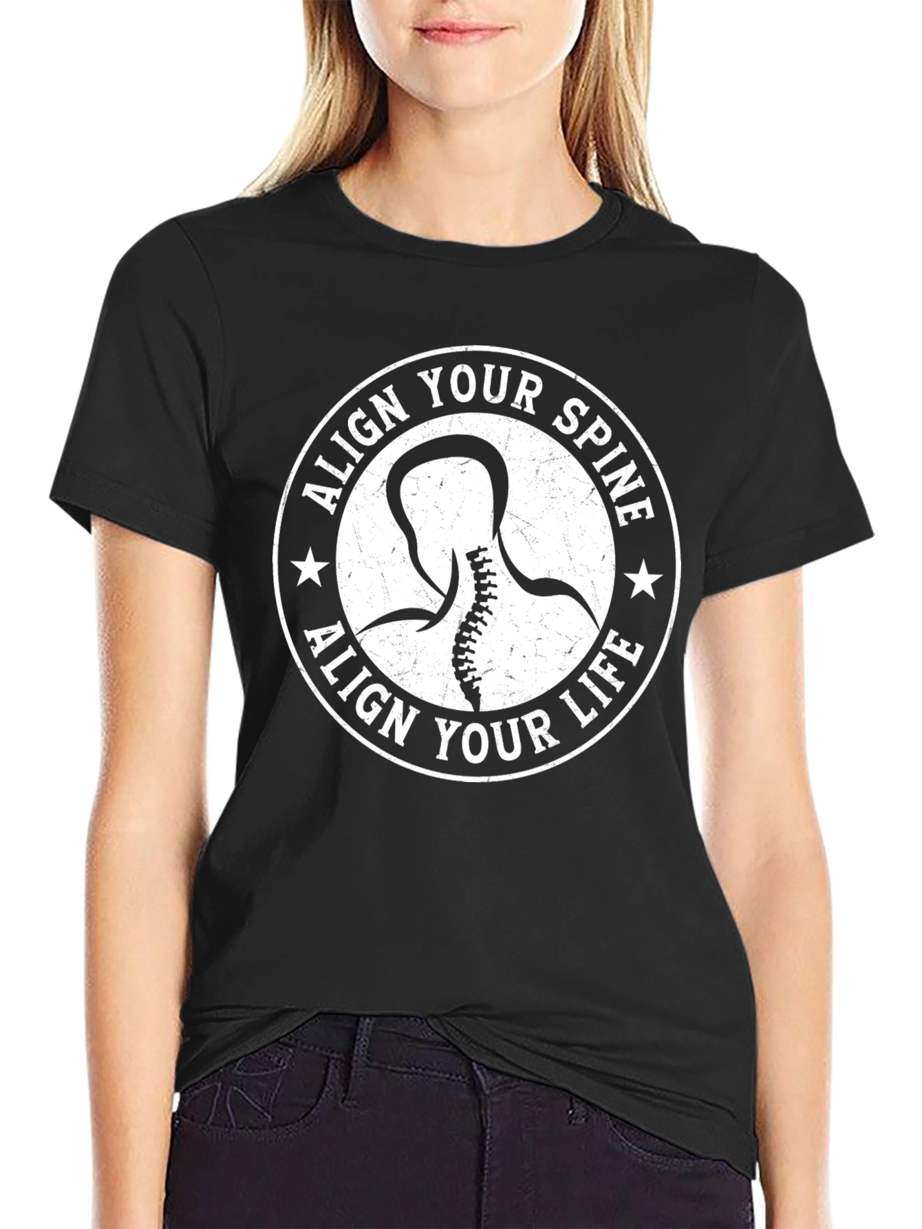 Align Your Spine Align Your Life Graphic T-Shirt