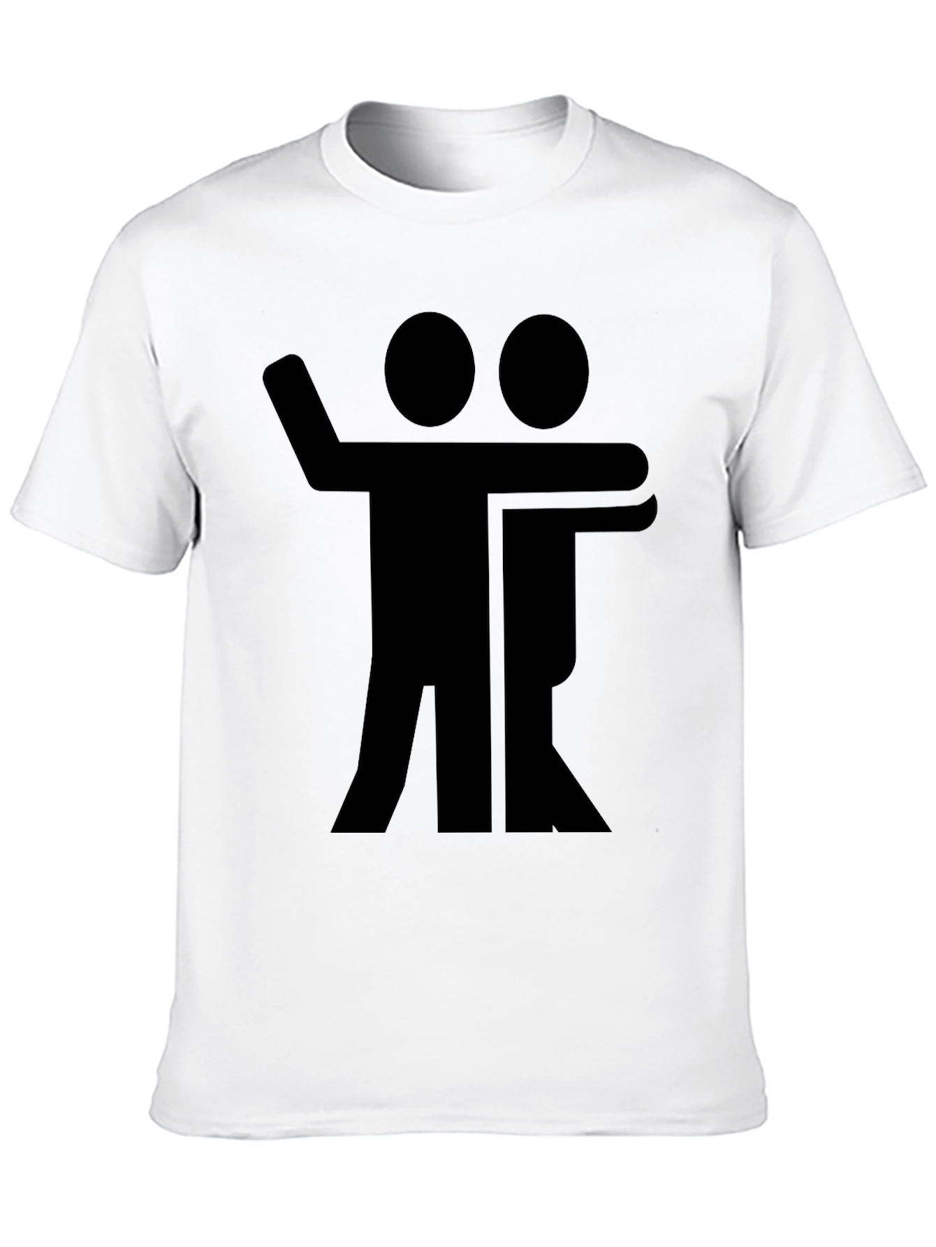 Black Graphic Tee - Hugging Figures Design