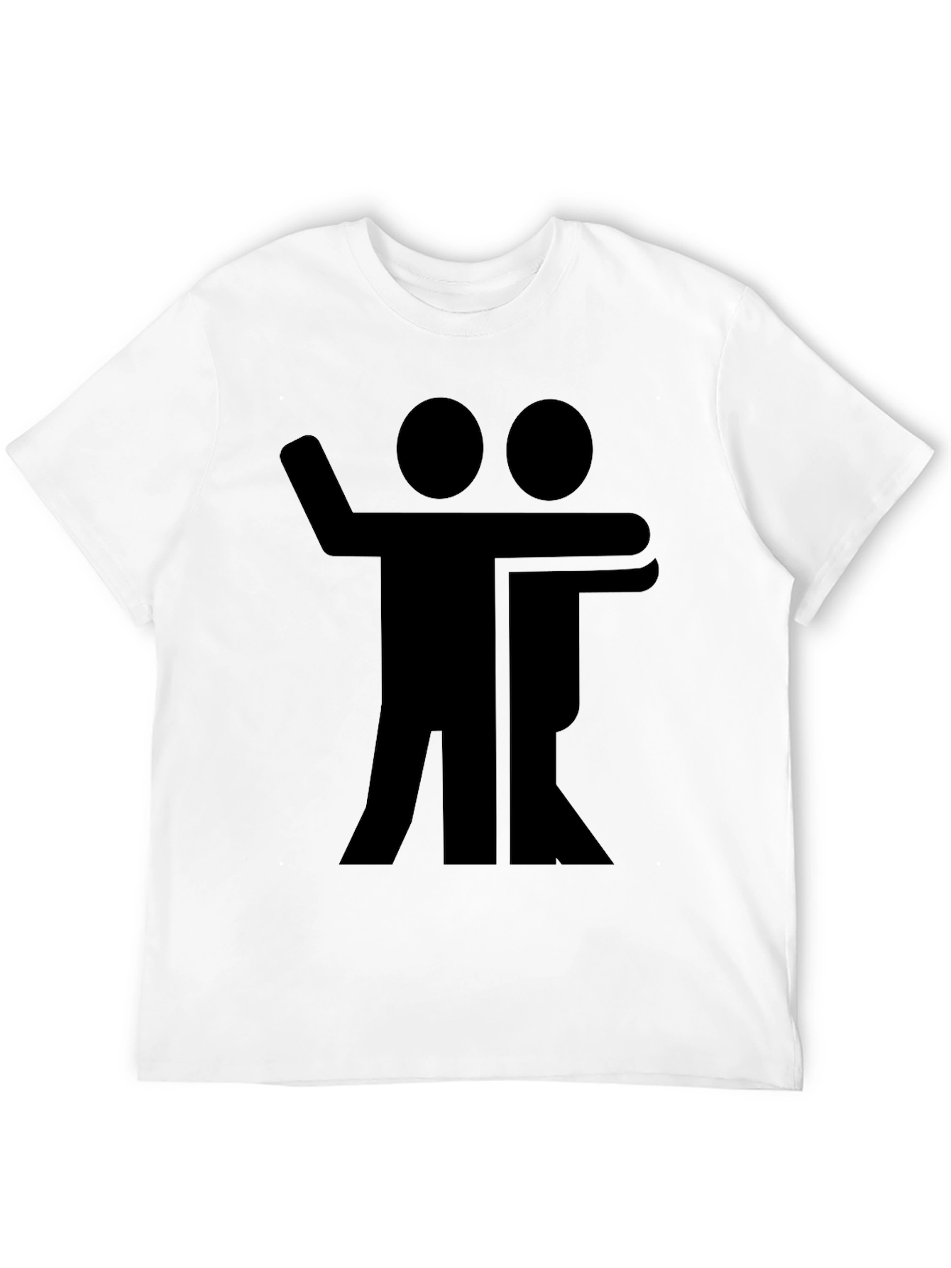 Black Graphic Tee - Hugging Figures Design