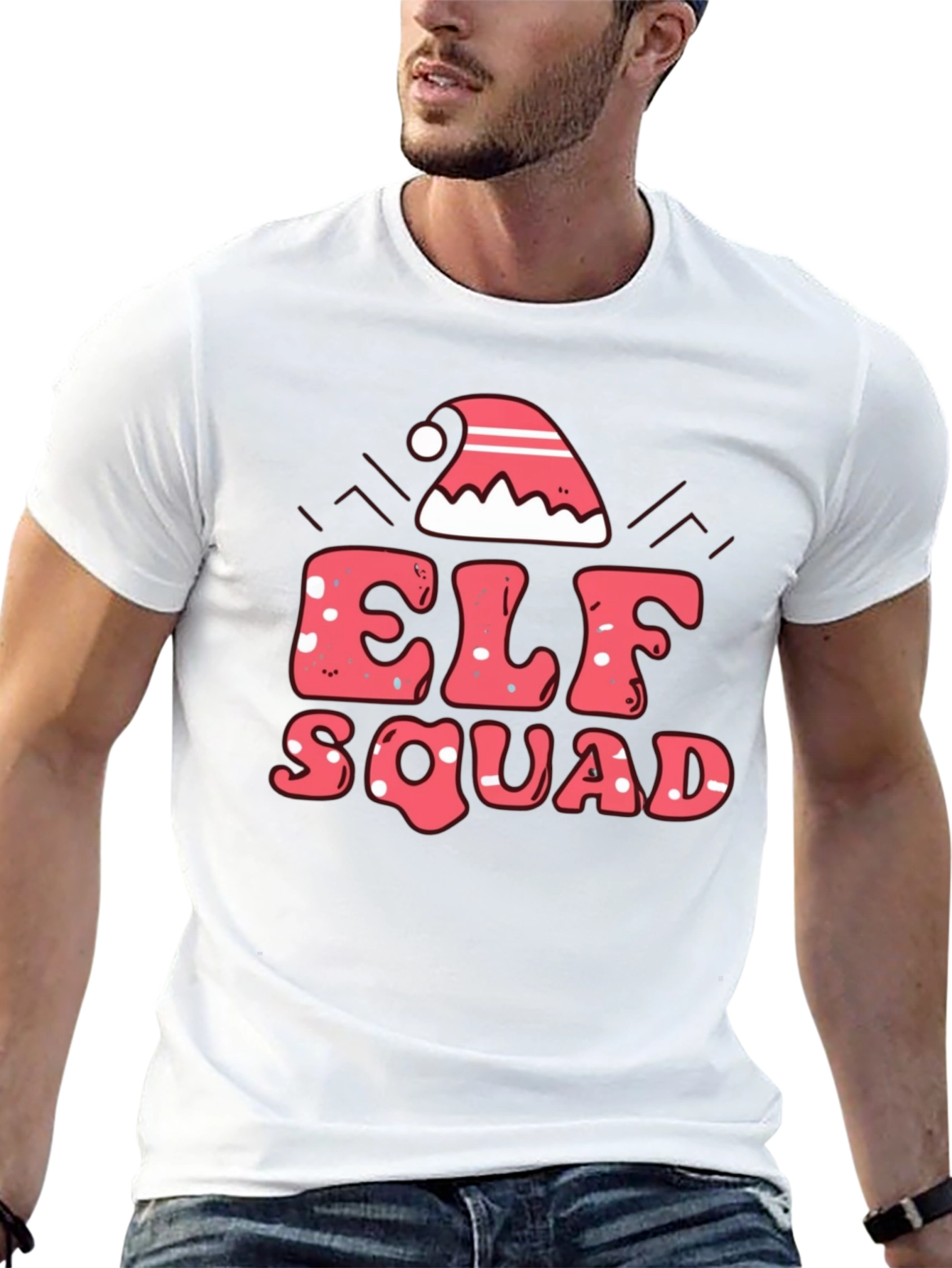Elf Squad Christmas Graphic Tee