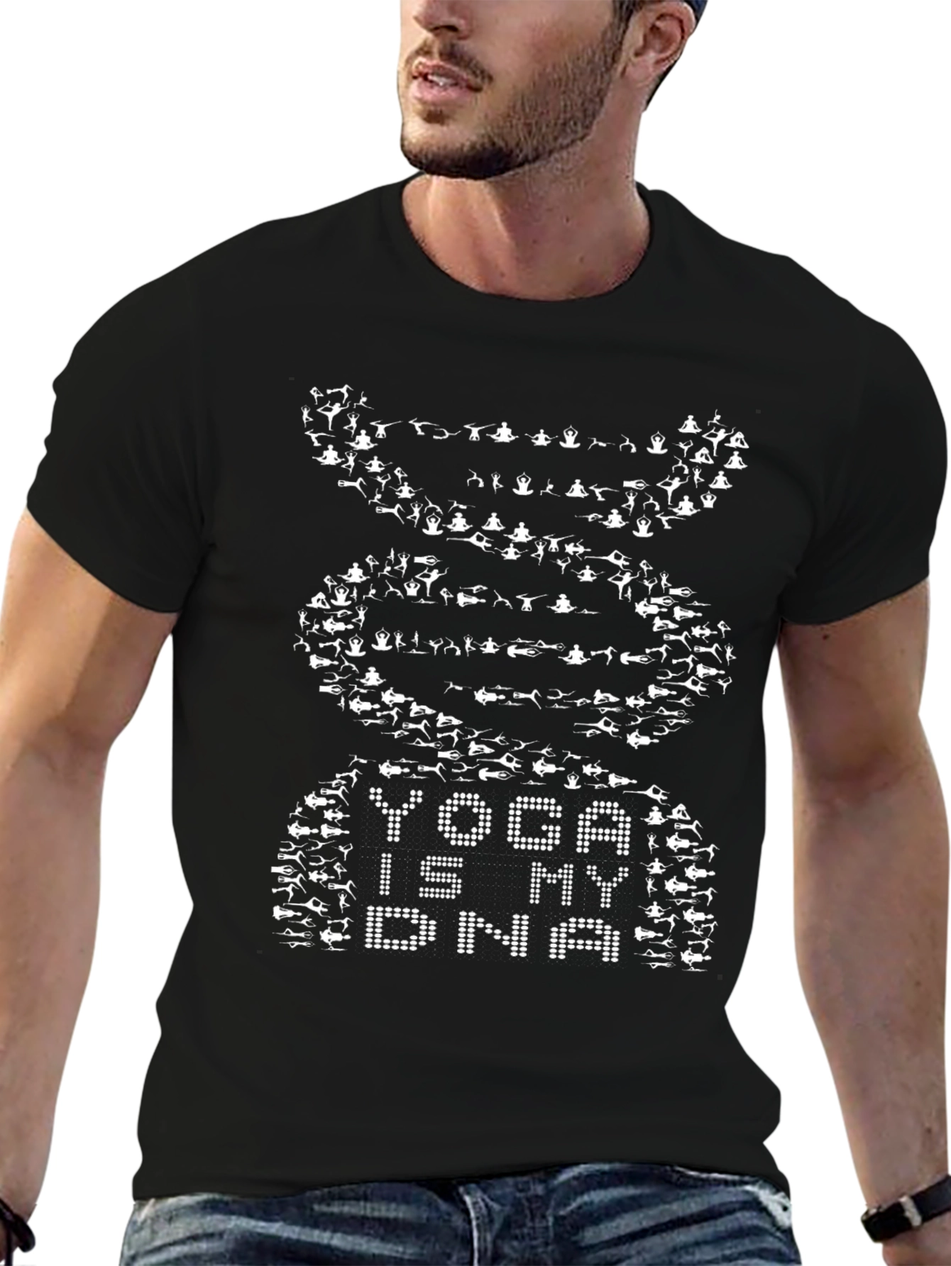 Yoga is My DNA Black Graphic Tee
