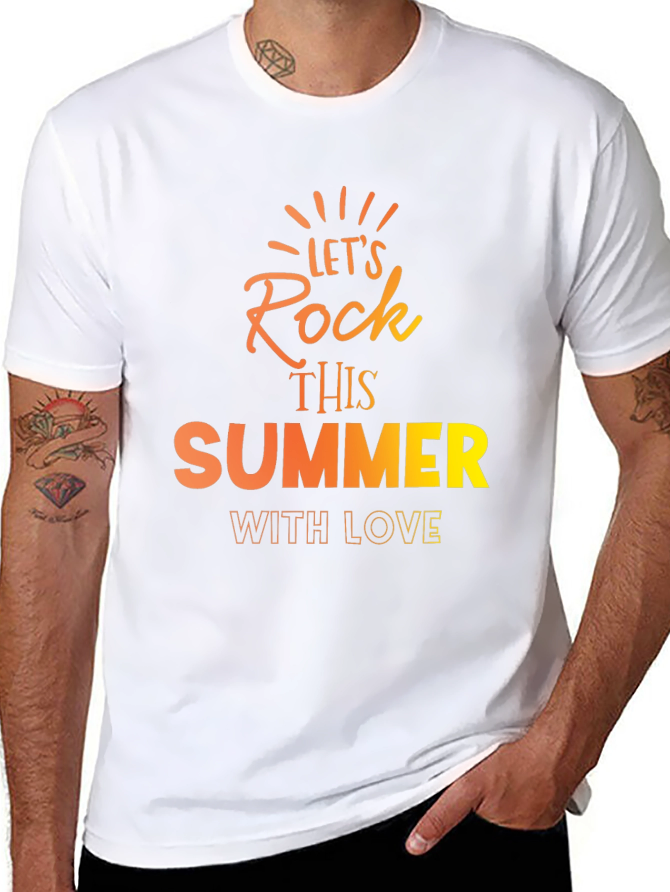 Lets Rock This Summer Black T-Shirt