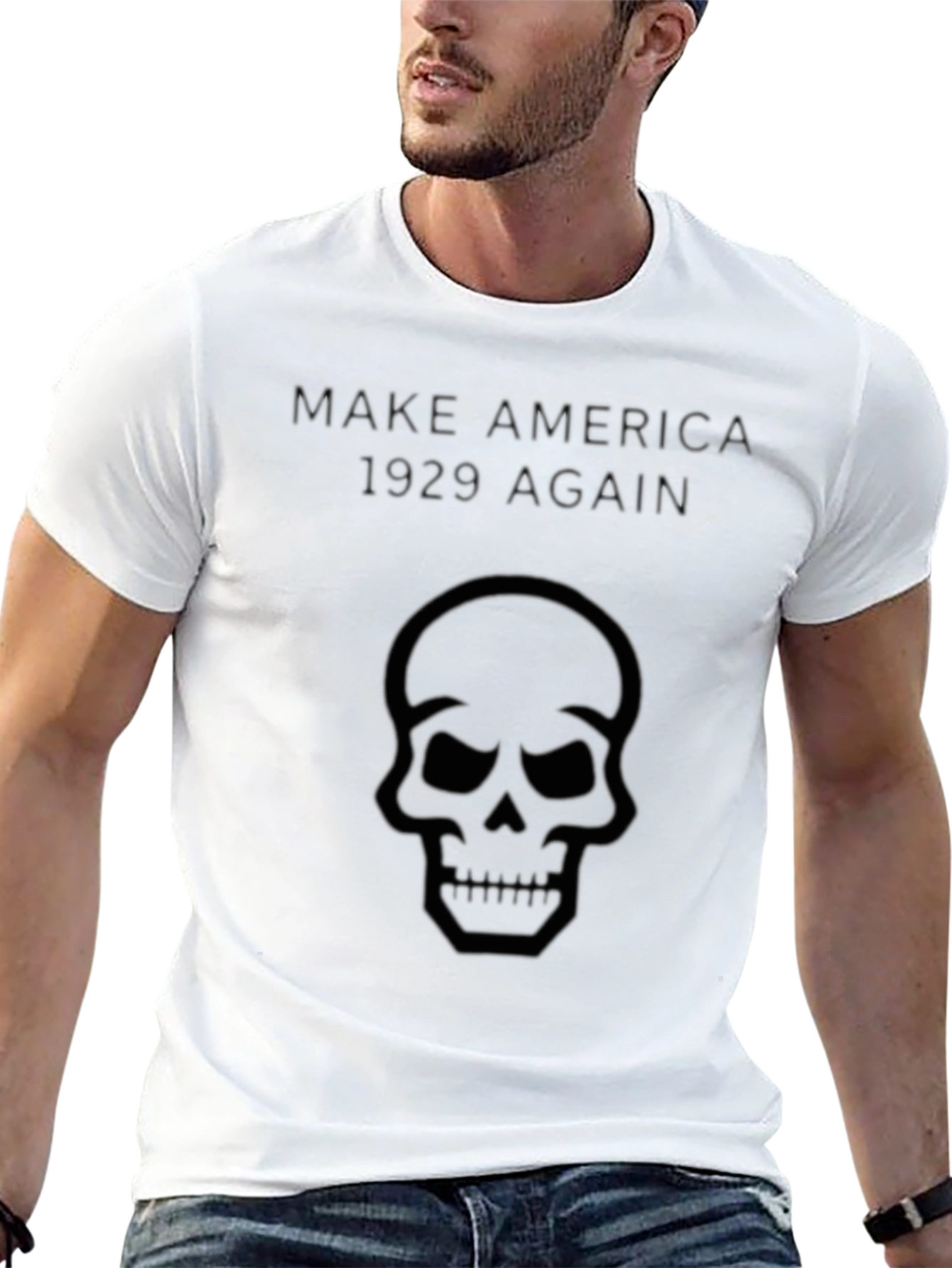 Skull Graphic T-Shirt - Make America 1929 Again