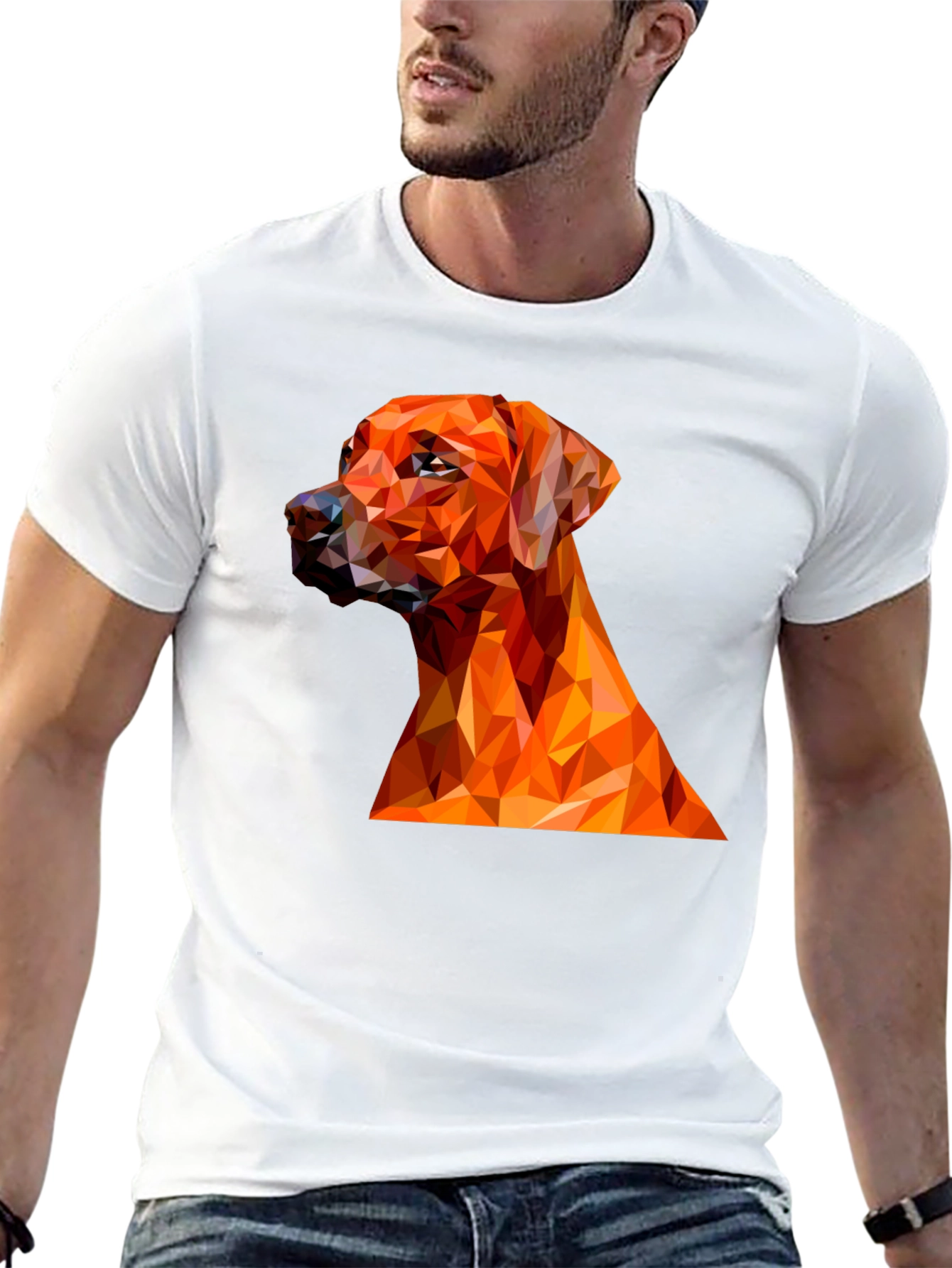 Geometric Dog Graphic Tee