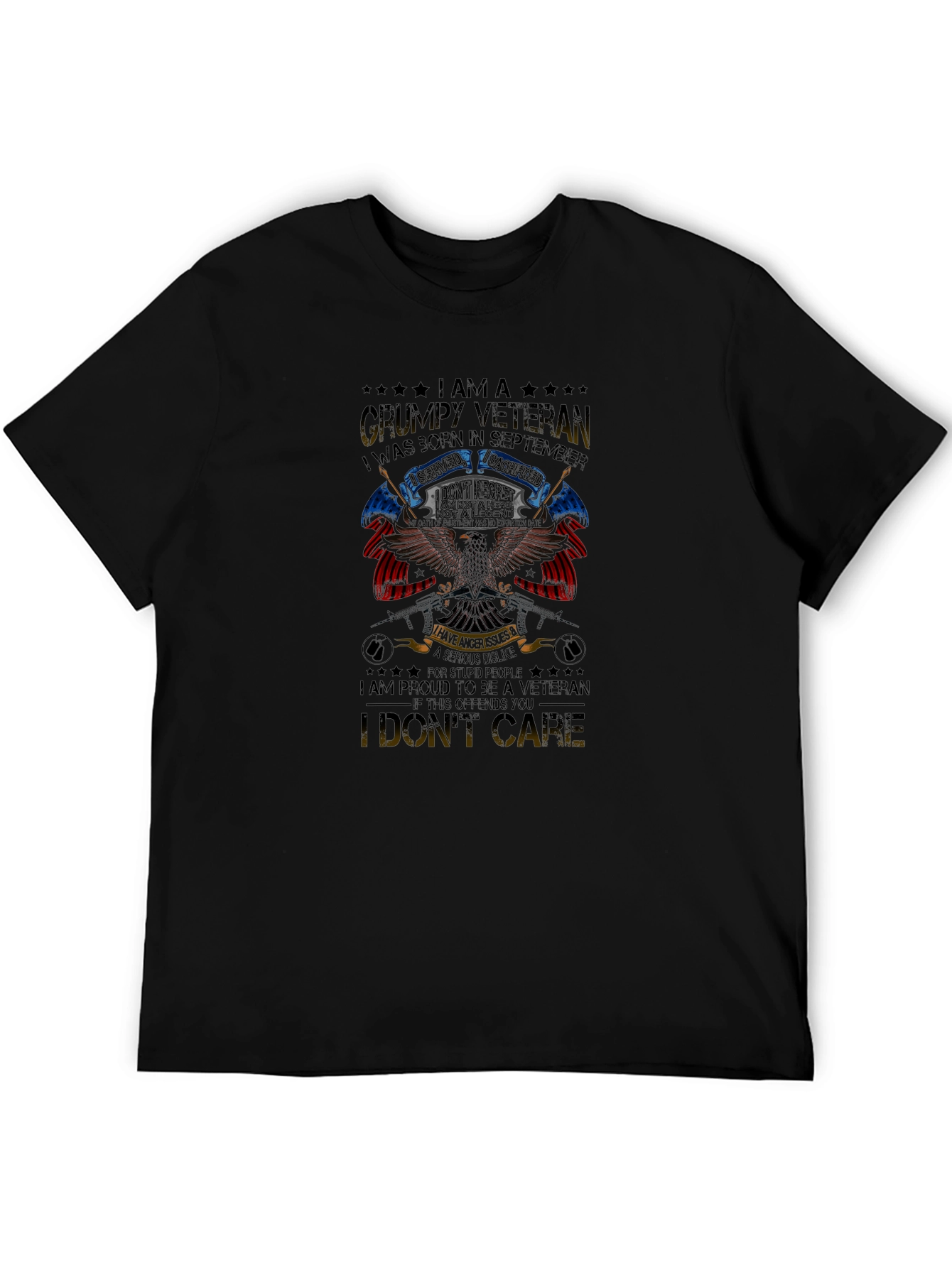 Grumpy Veteran September Birthday T-Shirt