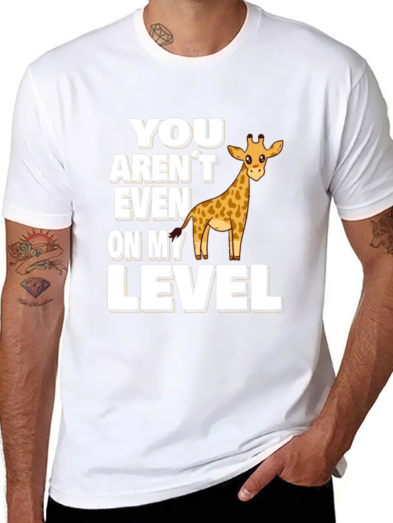 Giraffe Level T-Shirt Funny Animal Tee