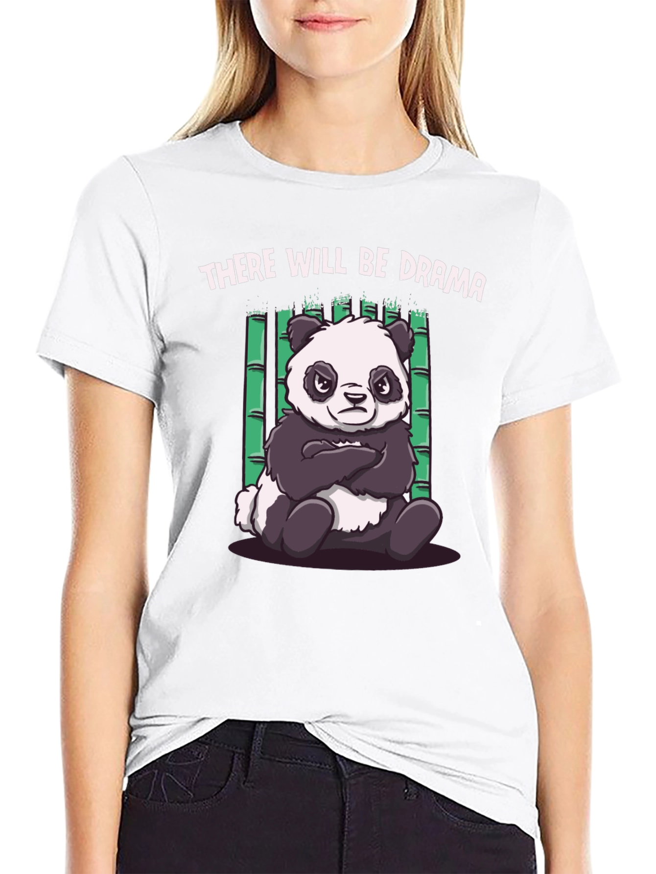 Drama Panda Black T-Shirt - Funny Graphic Tee
