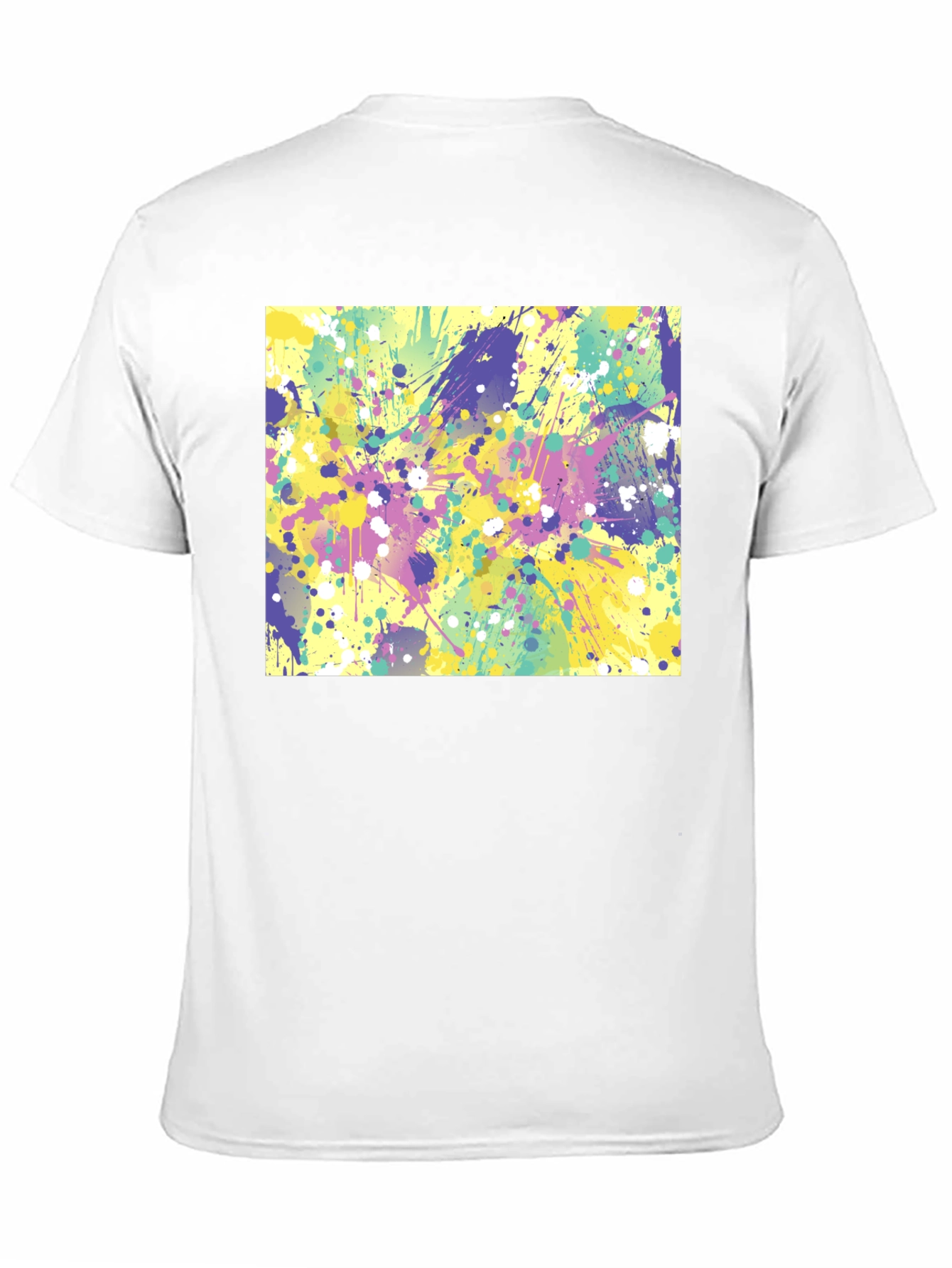 Abstract Splatter Art Black T-Shirt