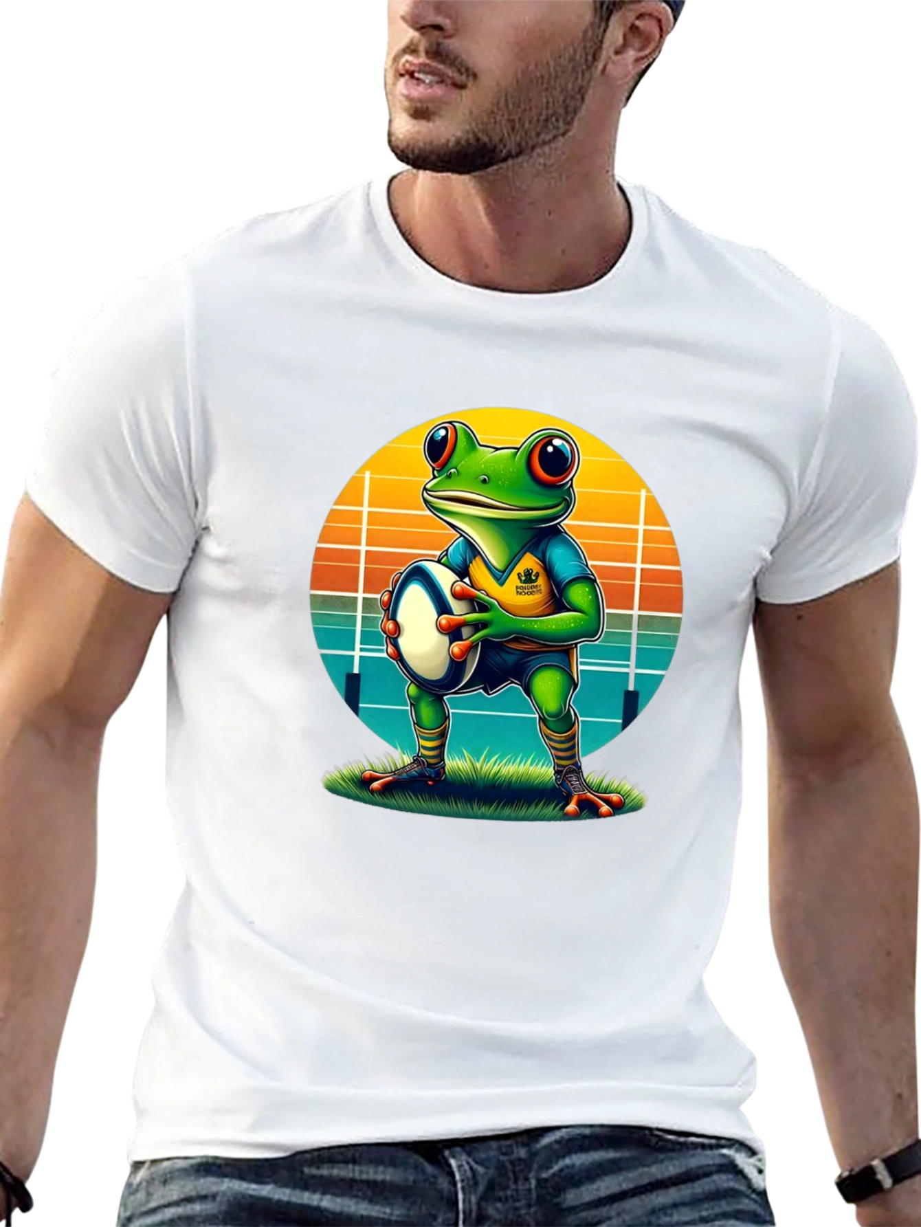Frog Rugby T-Shirt - Unique Graphic Tee