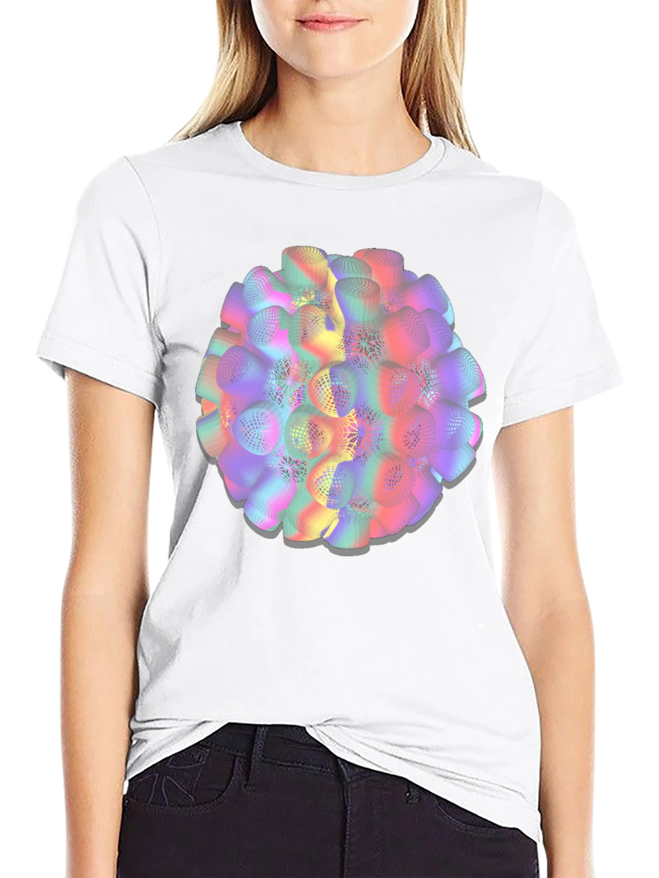Abstract Sphere Graphic Tee - Modern Art Shirt