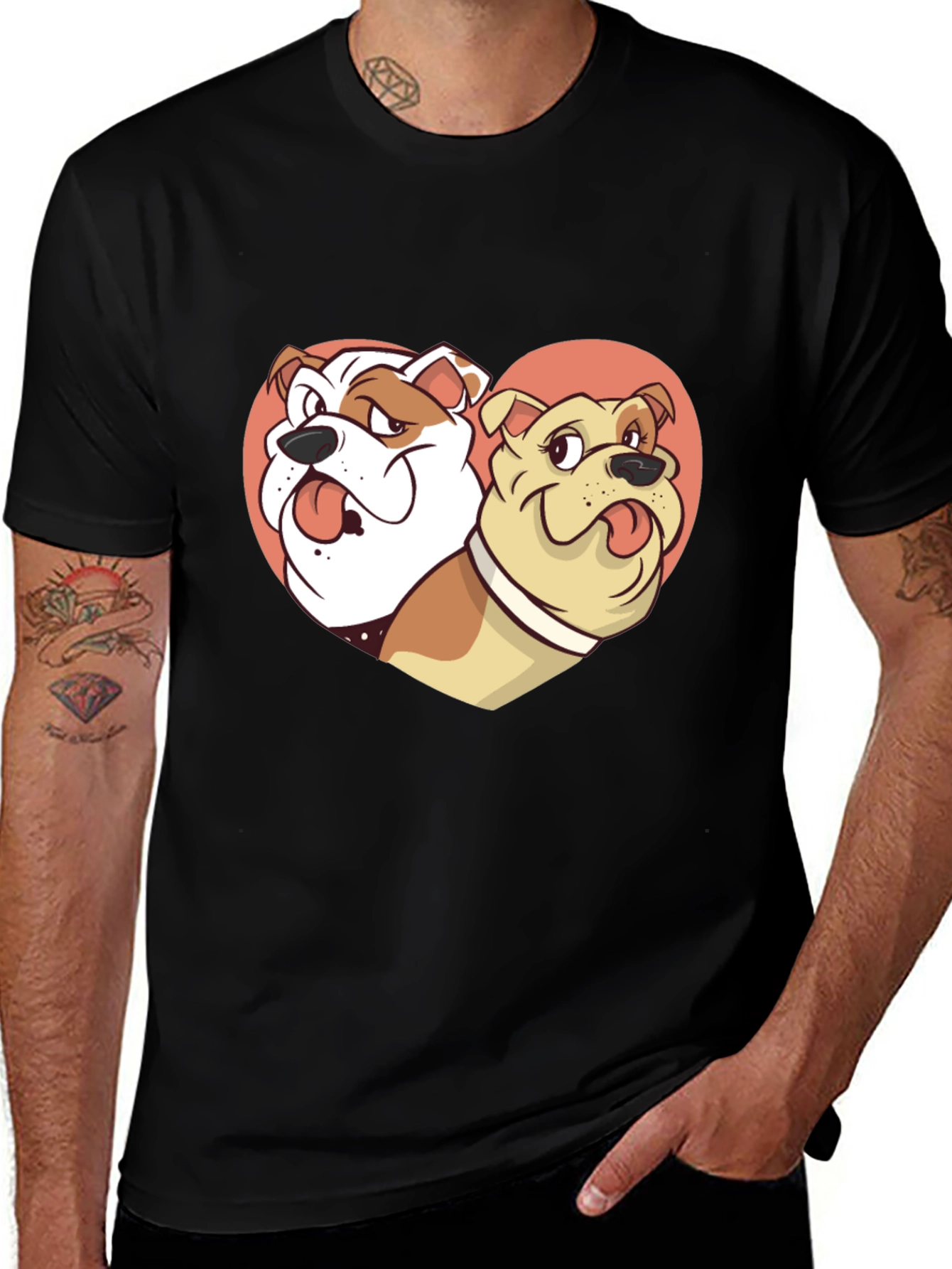 Bulldog Lover Black Tee