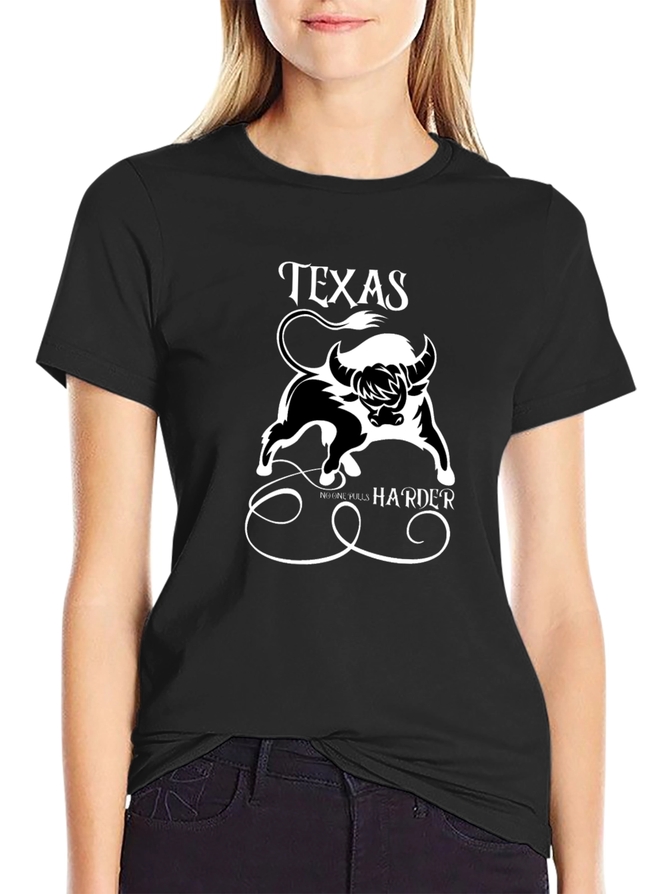 Texas Bull Graphic Print Mens T-Shirt