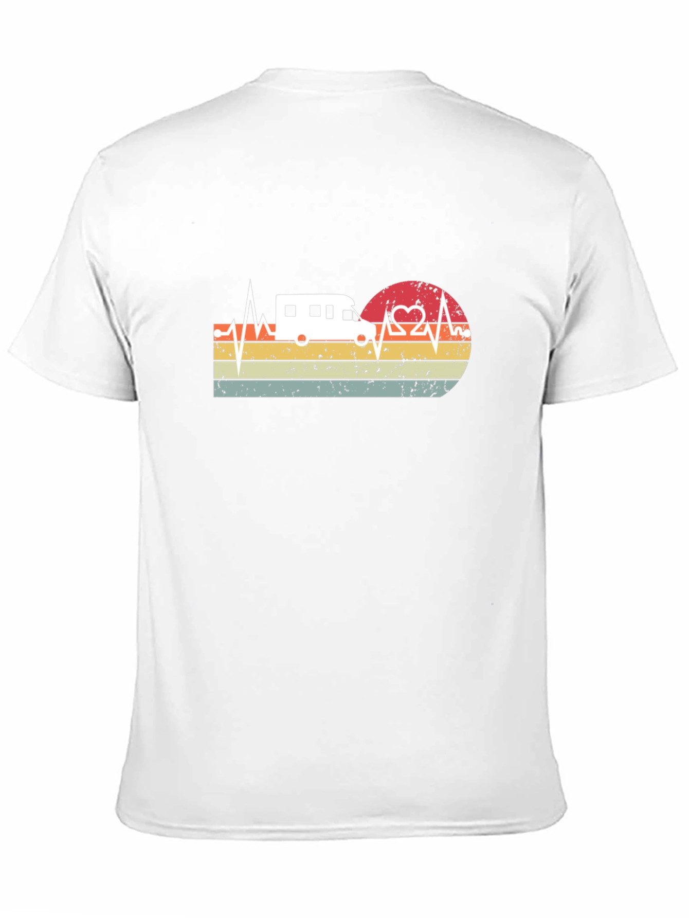 Retro Camping RV Heartbeat T-Shirt