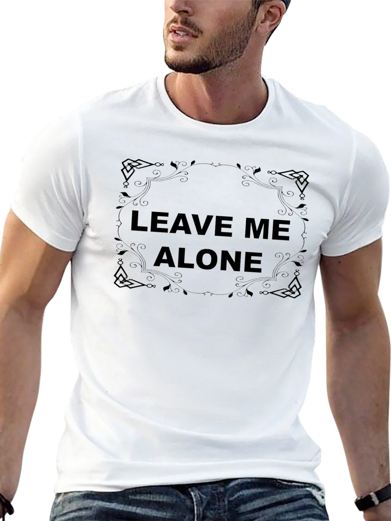 Leave Me Alone Black Graphic Tee Shirt