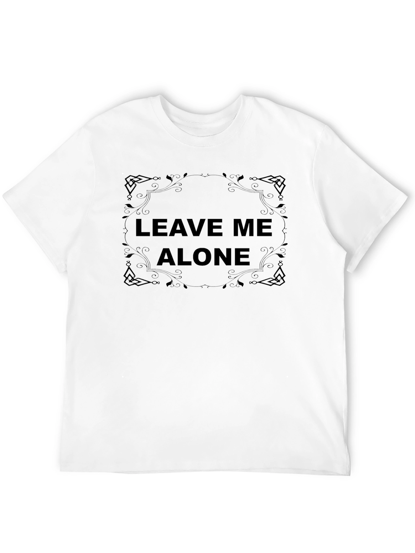 Leave Me Alone Black Graphic Tee Shirt